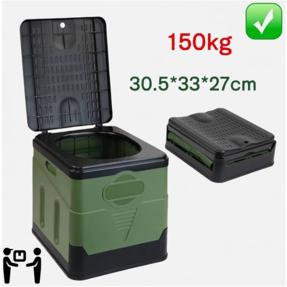 Support Pan European：20L Camping Toilet Outdoor Portable Toilet Camping Toilet Foldable Dry Toilet
