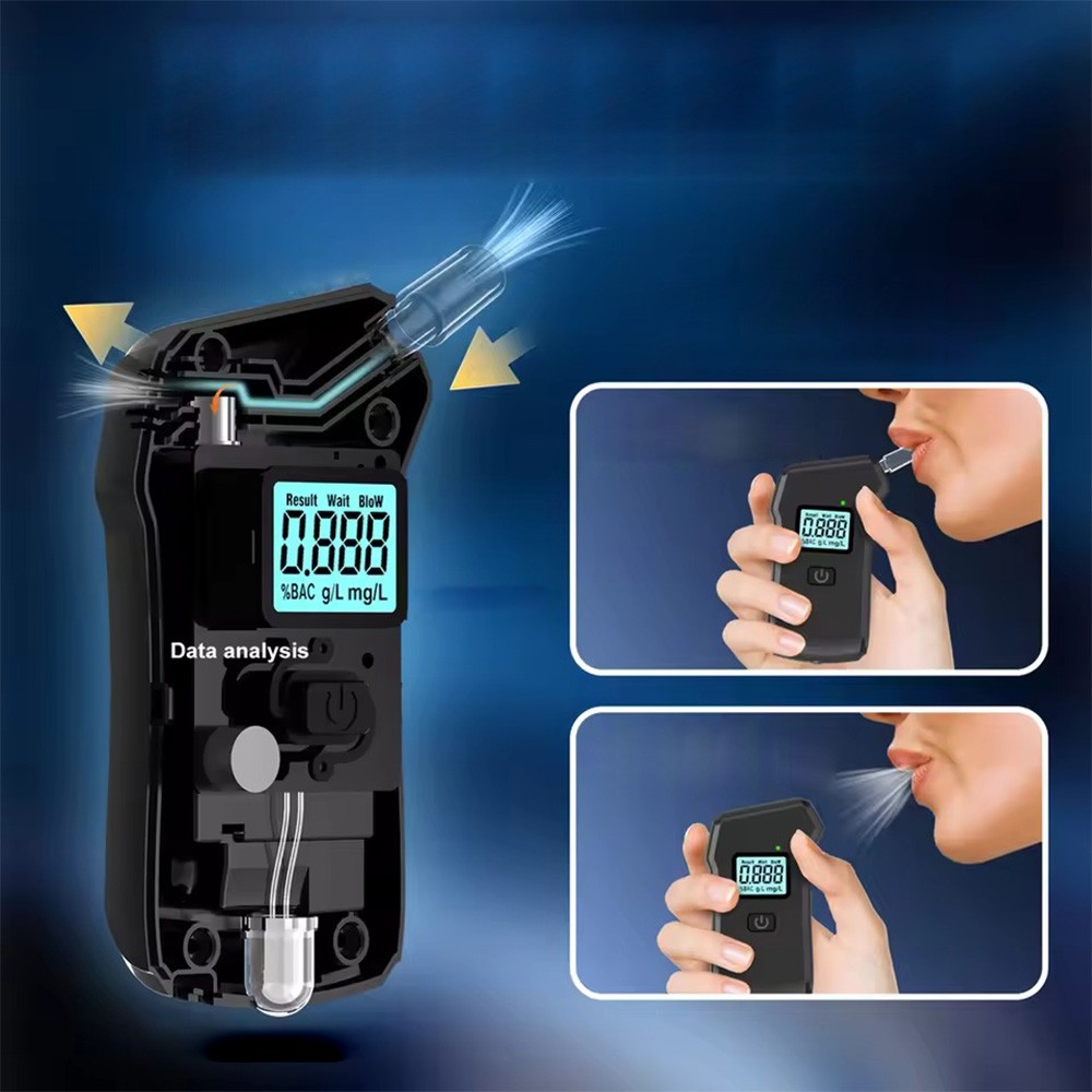 Support Pan European-Alcohol Tester Test Winner Police-Accurate Breathalyzer Test Breath-Measuring Device 5 Mouthpieces