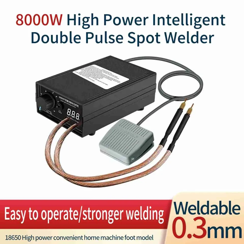 Support Pan European-8000W Spot Welder DIY For 18650 Li-ion Battery Spot Welding Machine Kit