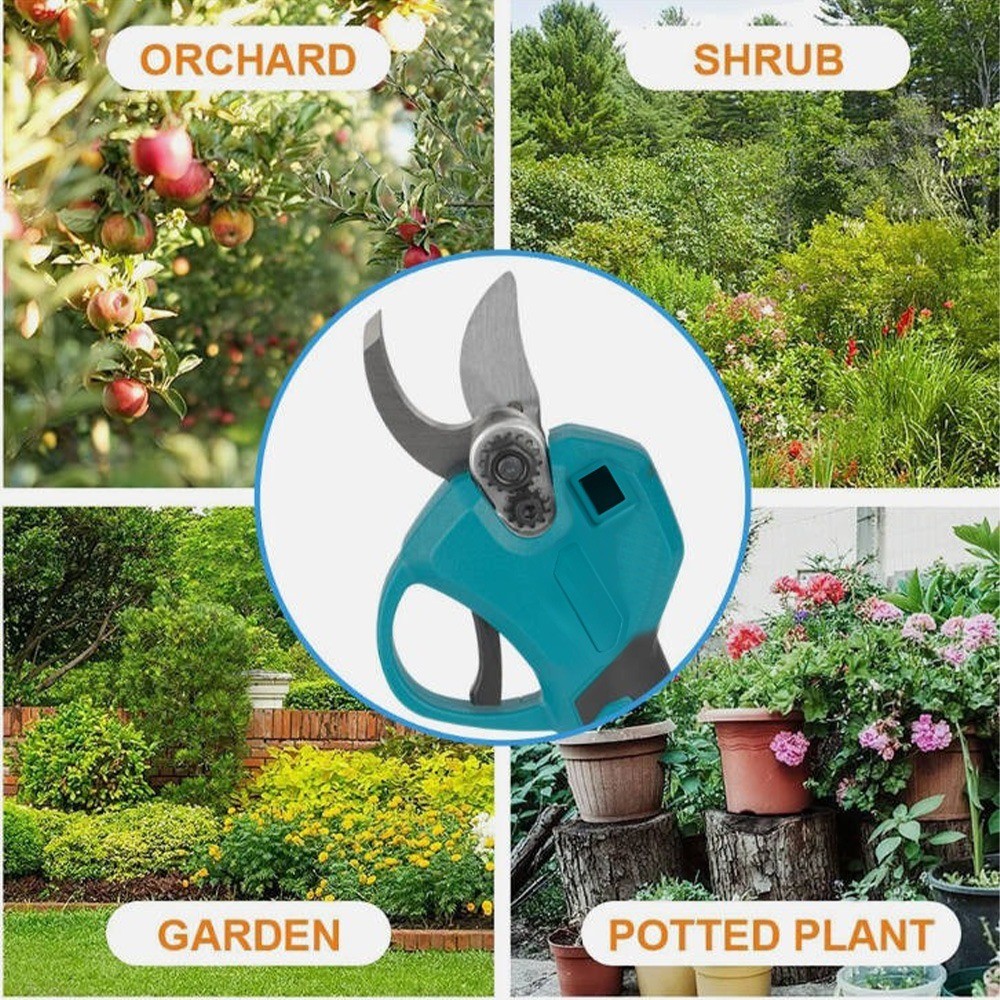 Support Pan European：Battery-Powered Hedge Trimmer 30mm Garden Shear Tree Shear Shrub Shears - 1 Battery Charger