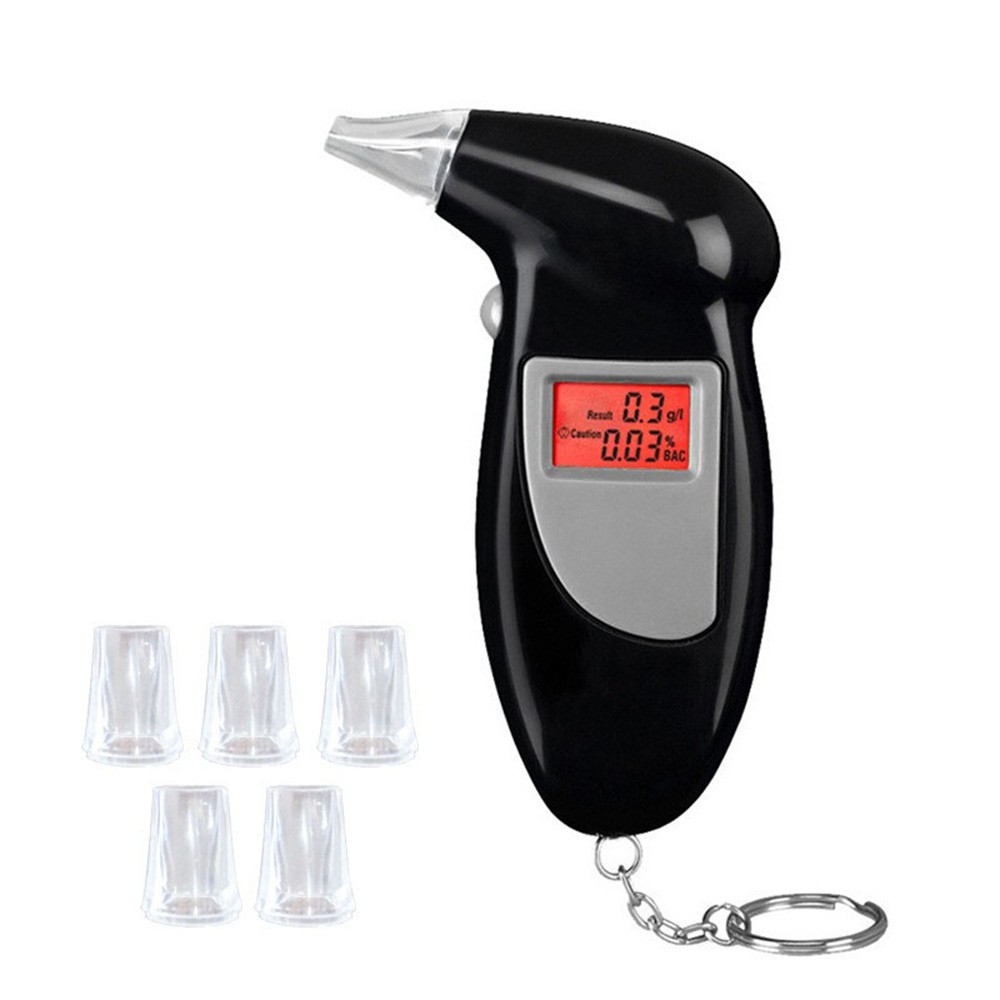Support Pan European：Alcohol Tester Police-Accurate Alcohol Measuring Device Breathalyzer 5 Mouthpieces
