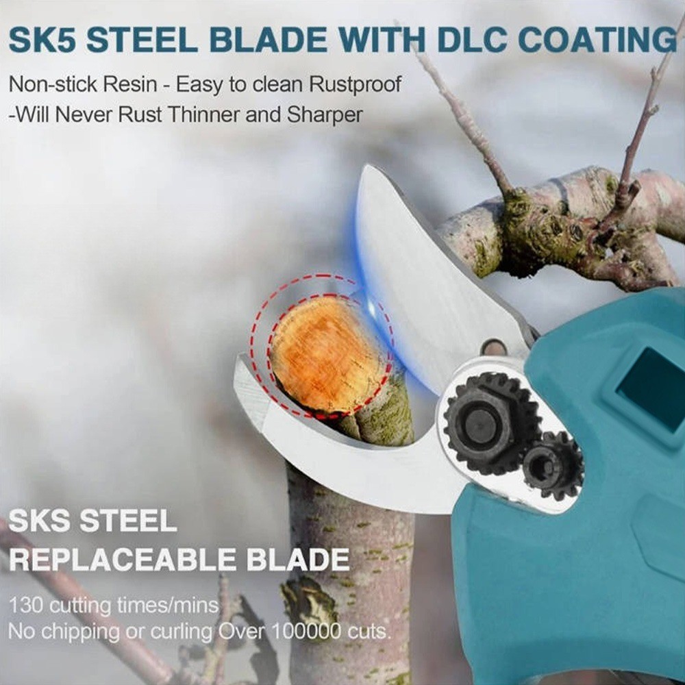 Support Pan European：Battery-Powered Hedge Trimmer 30mm Garden Shear Tree Shear Shrub Shears - 1 Battery Charger