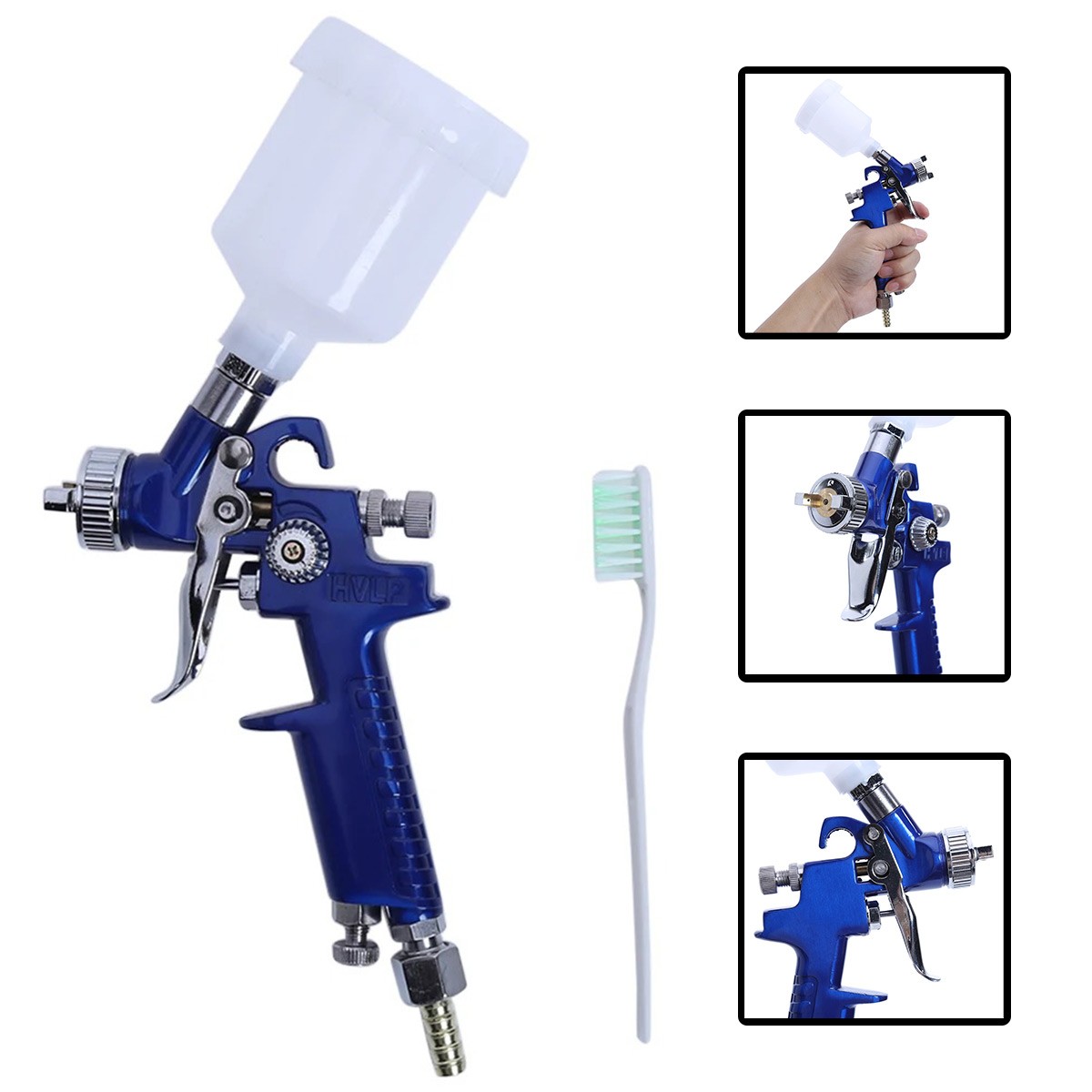 Support Pan European：Mini Pneumatic Gun Paint Spray Gun 100ml Cup 1.0 Mm Nozzle Spray Gun