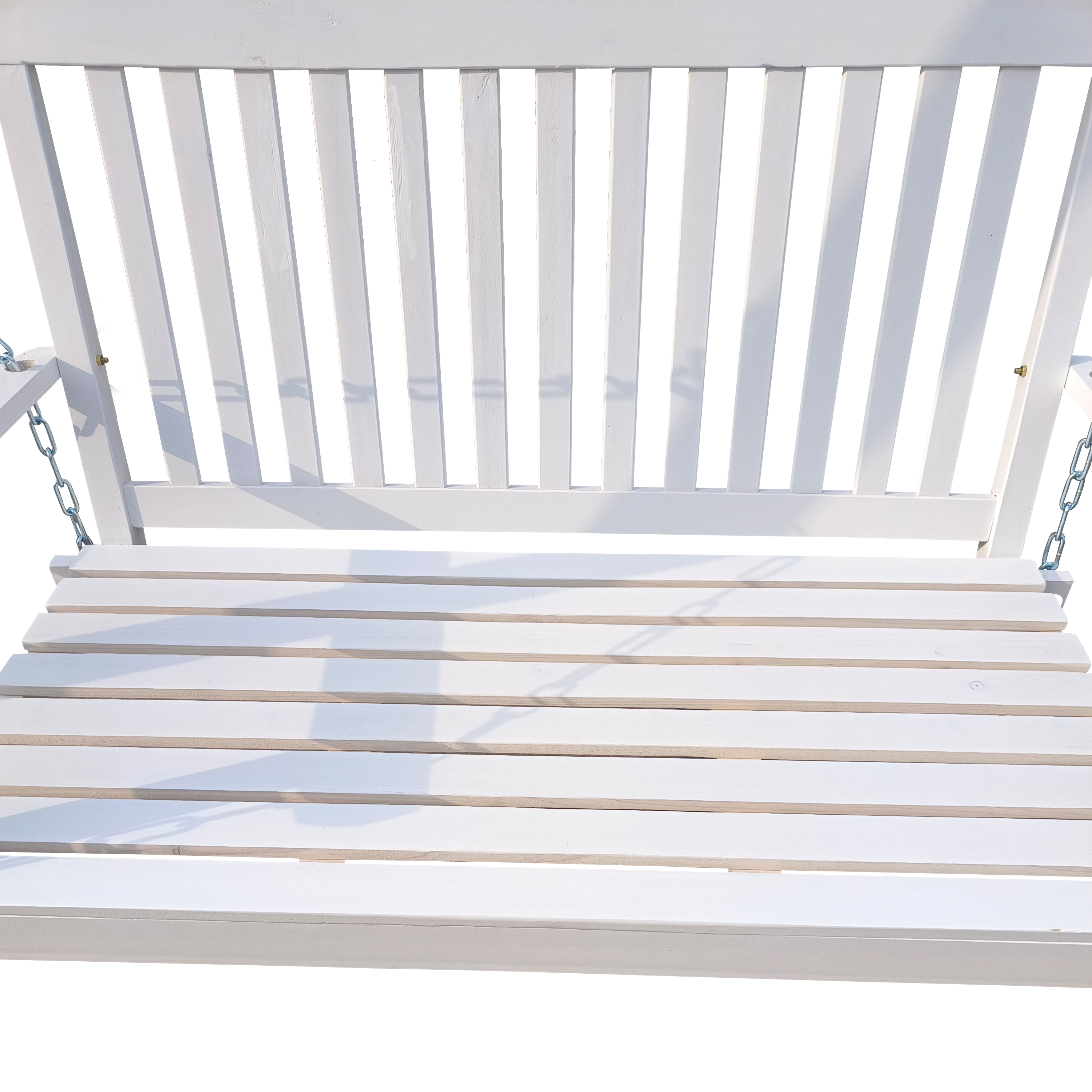 Wood Porch Swing with Armrests, picture 3 of 4