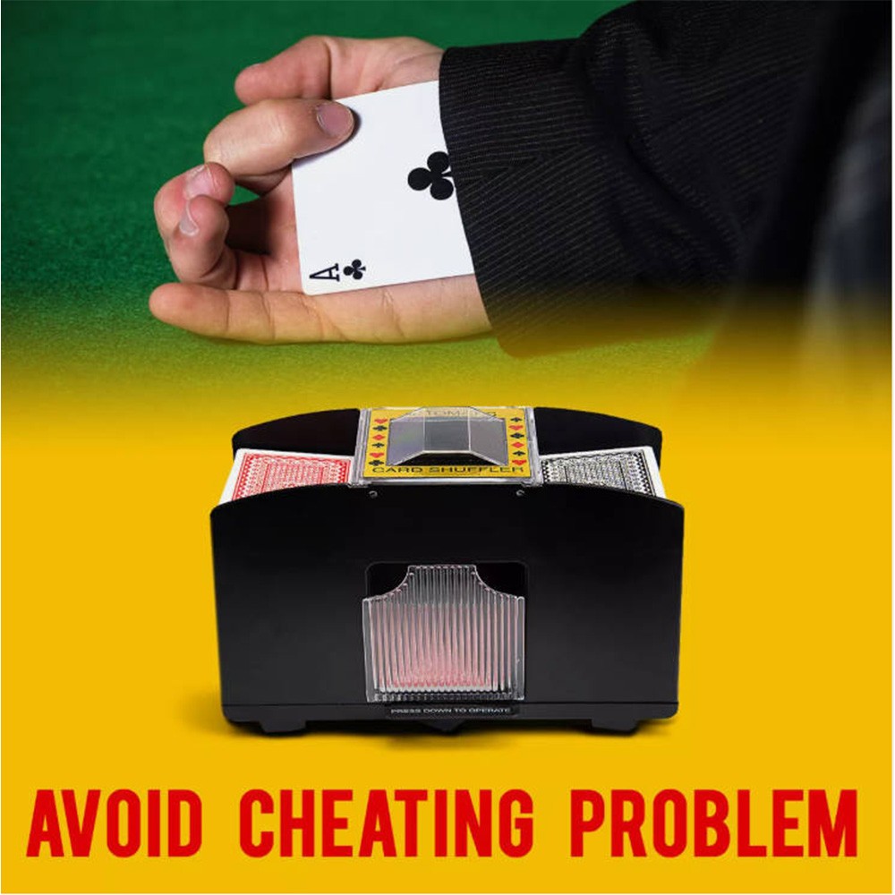 Support Pan European：ELECTRIC CARD SHUFFLER AUTOMATIC POKER CARD SHUFFLING MACHINE FOR 4 DECKS