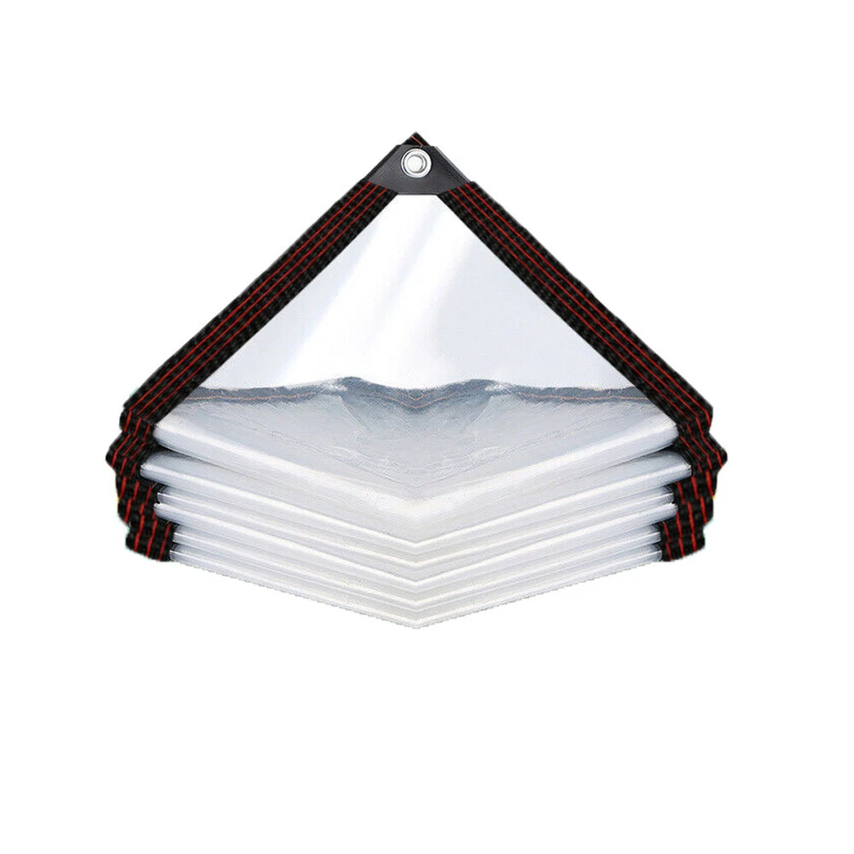 Support Pan European：2*4m Waterproof Cover Transparent With Eyelets See-Through Tarpaulin Garden