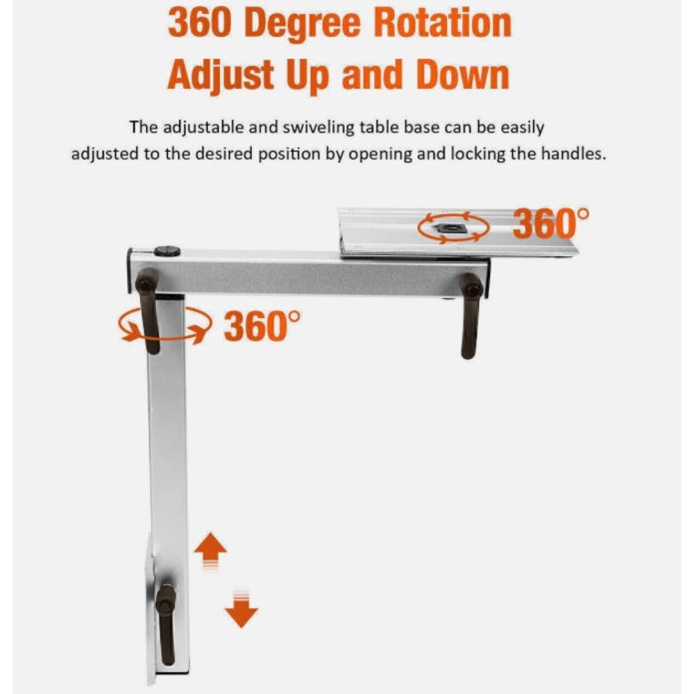 Support Pan European-Aluminum Table Leg 360&Grad Table Foot Foot For Swivel Table In Van -Camper - Motorhome