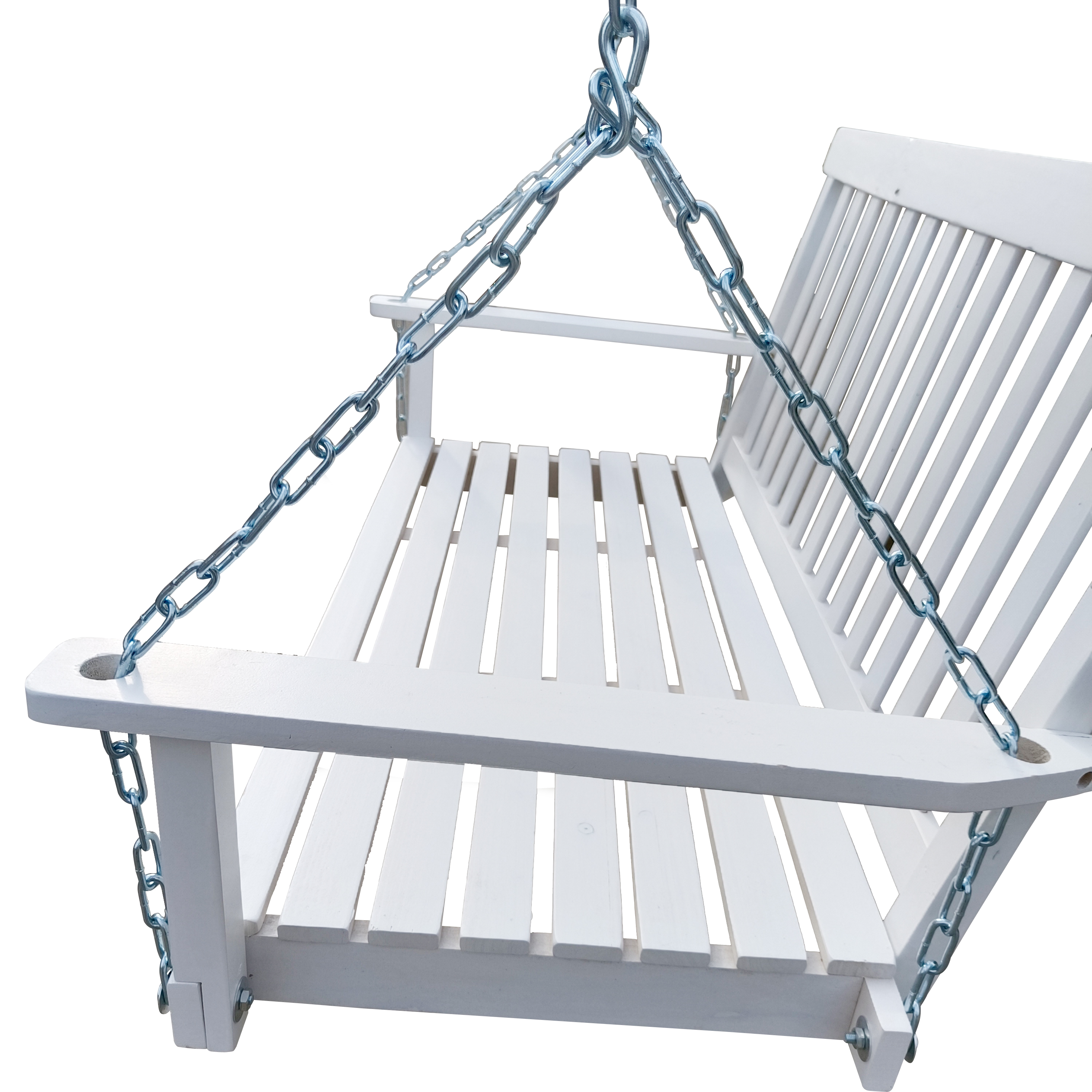 Wood Porch Swing with Armrests, picture 4 of 4