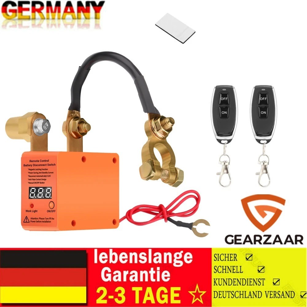 Support Pan European：Automatic Car Battery Disconnect Switch Switch Set With Double Remote Control