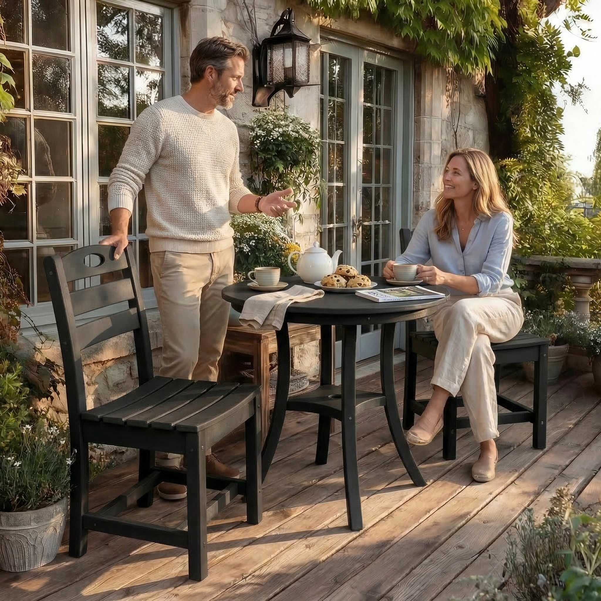 HDPE Outdoor Patio Bistro Set