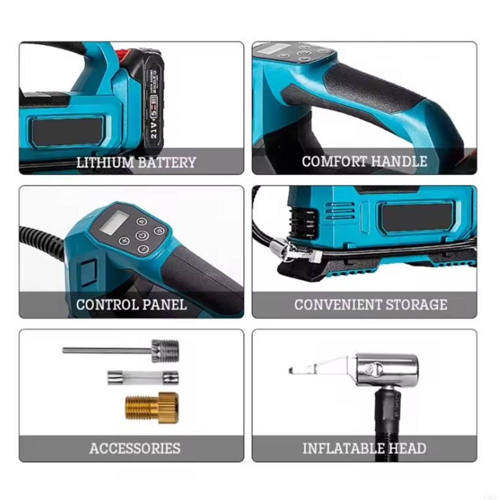Support Pan European：For Makita Battery 25-Cylinder Cordless Air Compressor Electric Tire Inflator