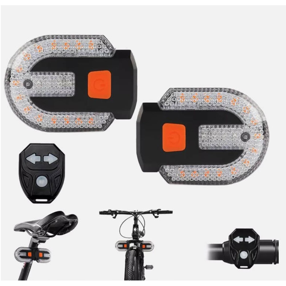 Support Pan European：Bike Turn Signals LED Bicycle Rear Signal Light With... 5