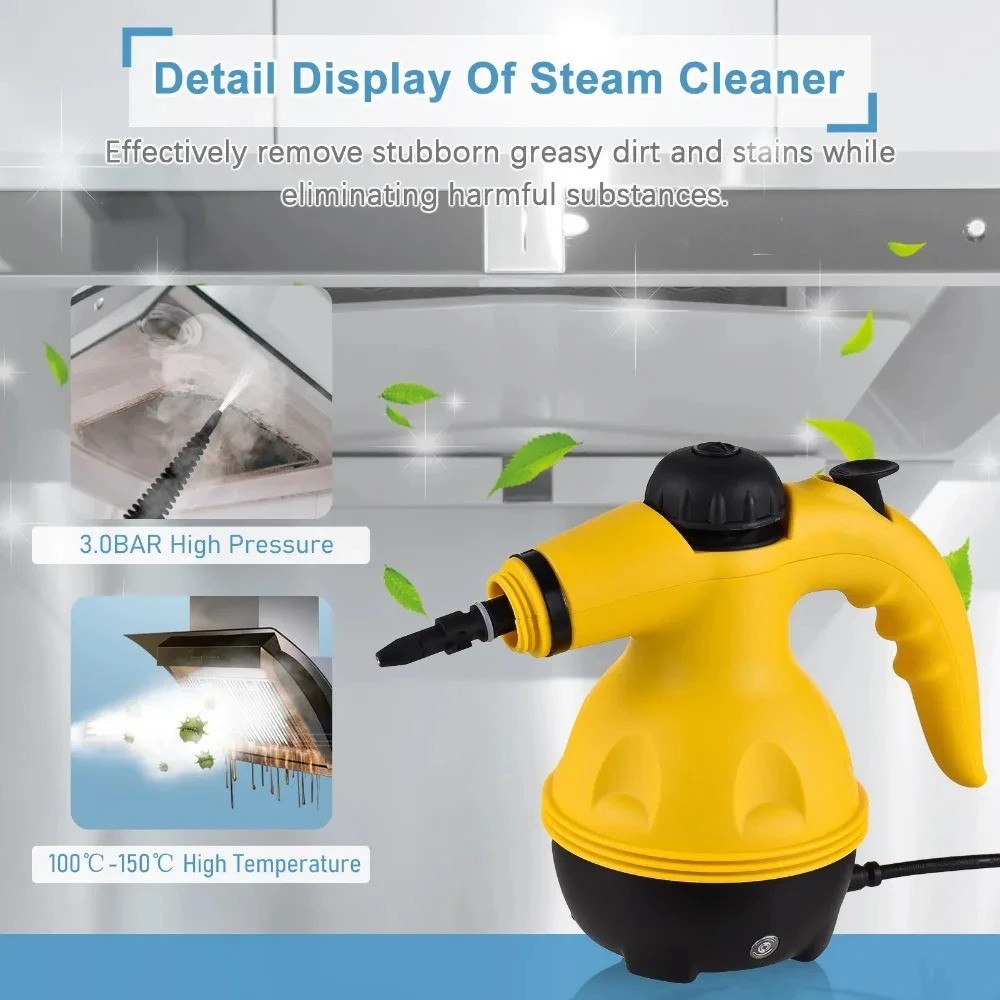 Support Pan European：1050W High Pressure Steam Cleaner Cleaning Machine Car Seats Handheld Steam Cleaner