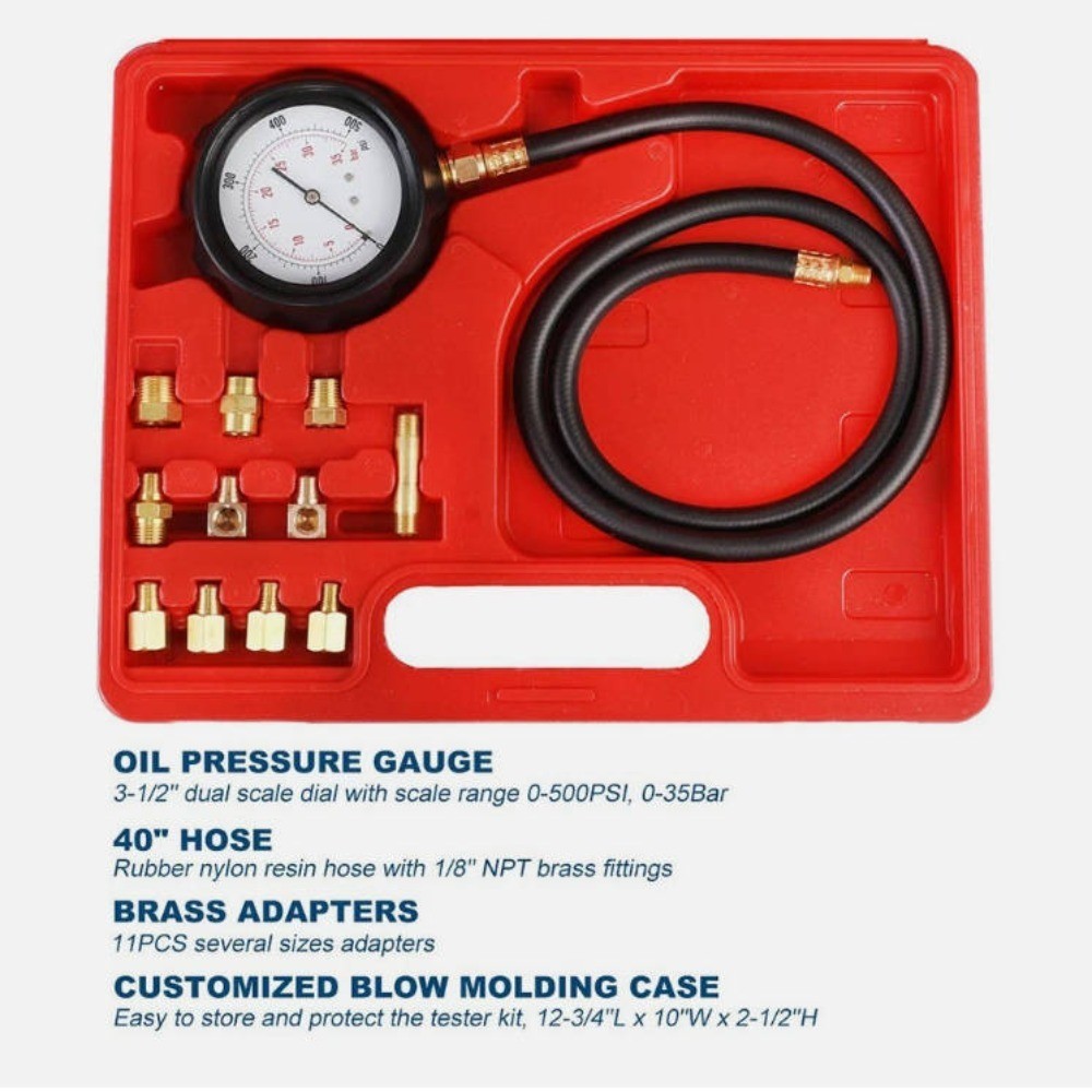 Support Pan European-OIL PRESSURE TESTER OIL PRESSURE GAUGE TEST DEVICE PRESSURE TESTER ENGINE TRANSMISSION CAR TOOL