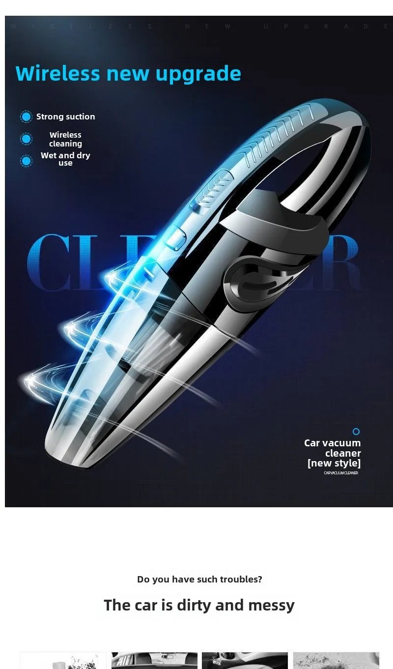 Support Pan European：120W Cordless Handheld Vacuum Cleaner Vacuum Cleaner Lithium Battery For Car Office Home