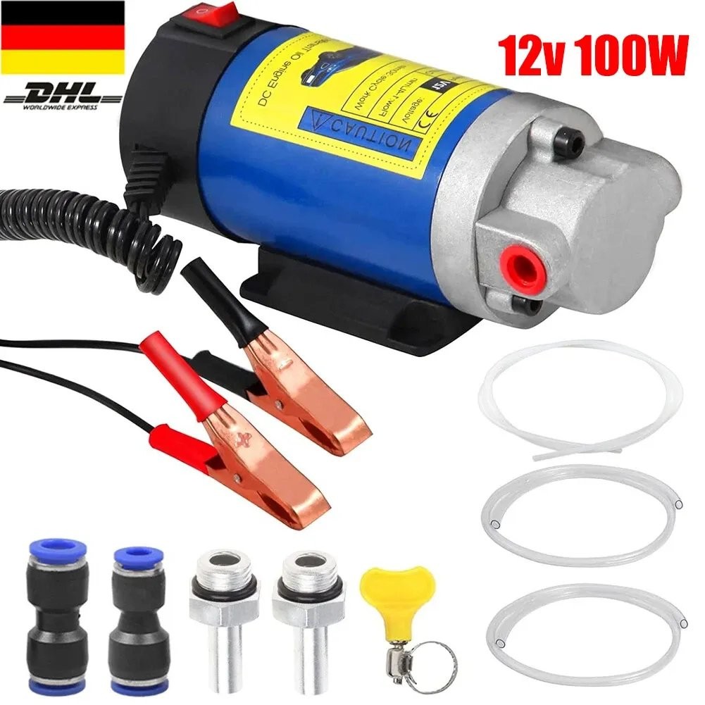 Support Pan European：12V 100W Diesel Pump Suction Pump Oil Suction Pump Oil Pump Oil Change Pump 1-4L/min