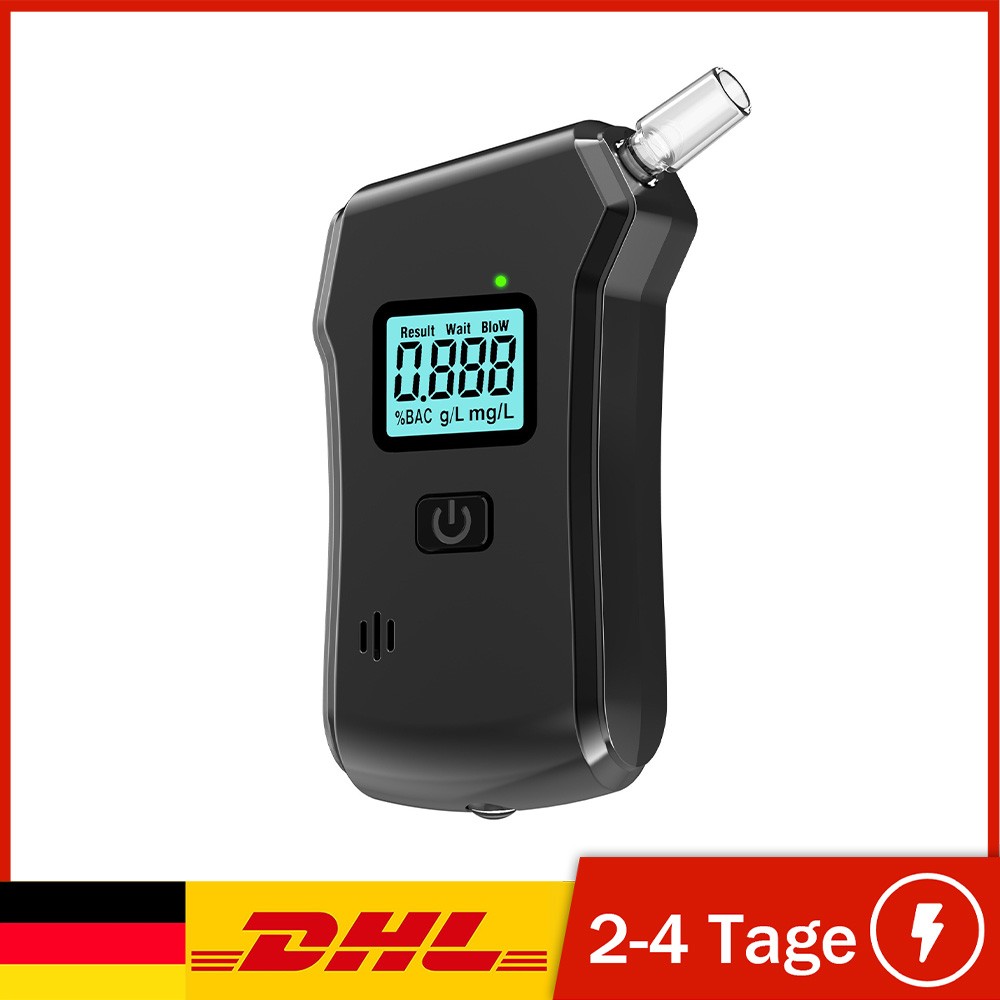 Support Pan European-Alcohol Tester Test Winner Police-Accurate Breathalyzer Test Breath-Measuring Device 5 Mouthpieces