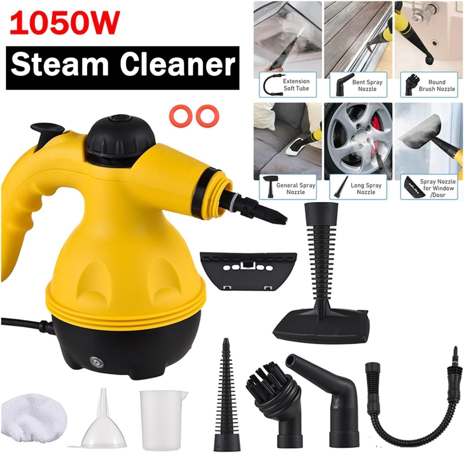 Support Pan European：1050W High Pressure Steam Cleaner Cleaning Machine Car Seats Handheld Steam Cleaner