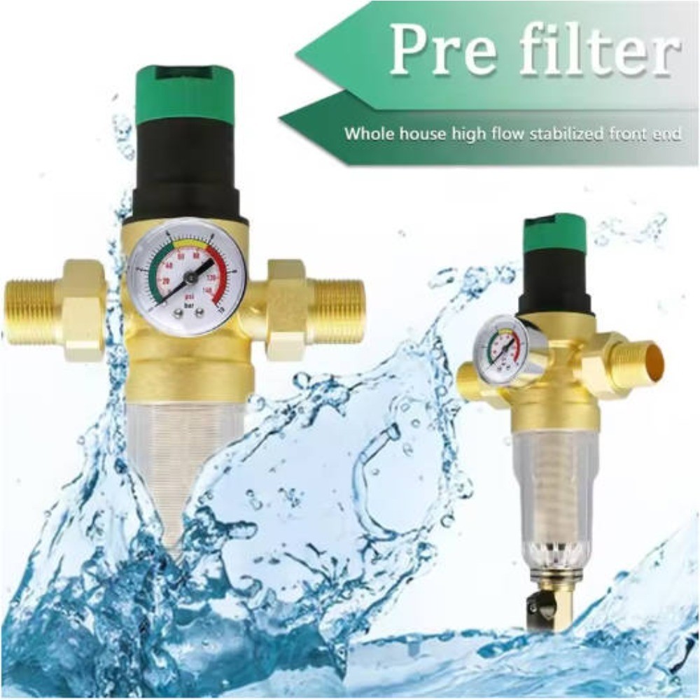 Support Pan European：Water Pressure Reducer 3/4'' DN20 With Manometer Water Pressure Reducer + Filter