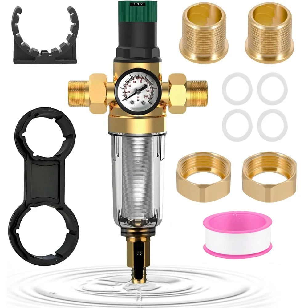 Support Pan European：Water Pressure Reducer 3/4'' DN20 With Manometer Water Pressure Reducer + Filter