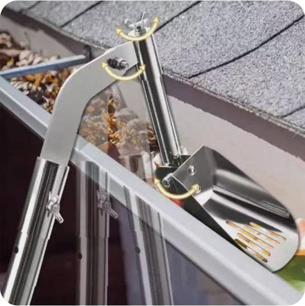 Support Pan European Gutter Cleaner Shovel Adjustable Angle Gutter Cleaning Shovel