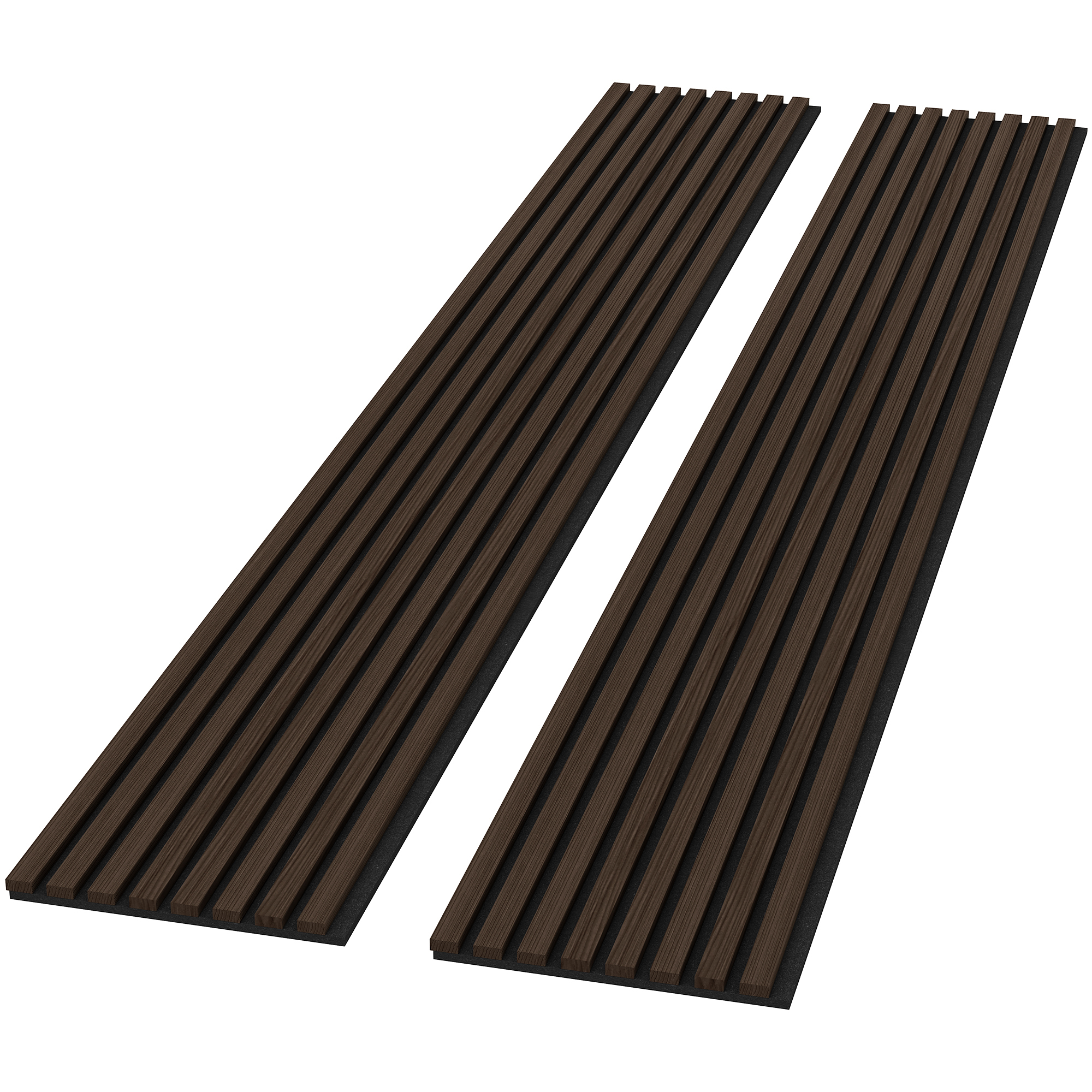 2 Pack Acoustic Solid Wood Wall Panels, 94.49 X 12.6 Soundproof Wall Panels, Wood Slat Wall Panels For Wall Decor - Image 1