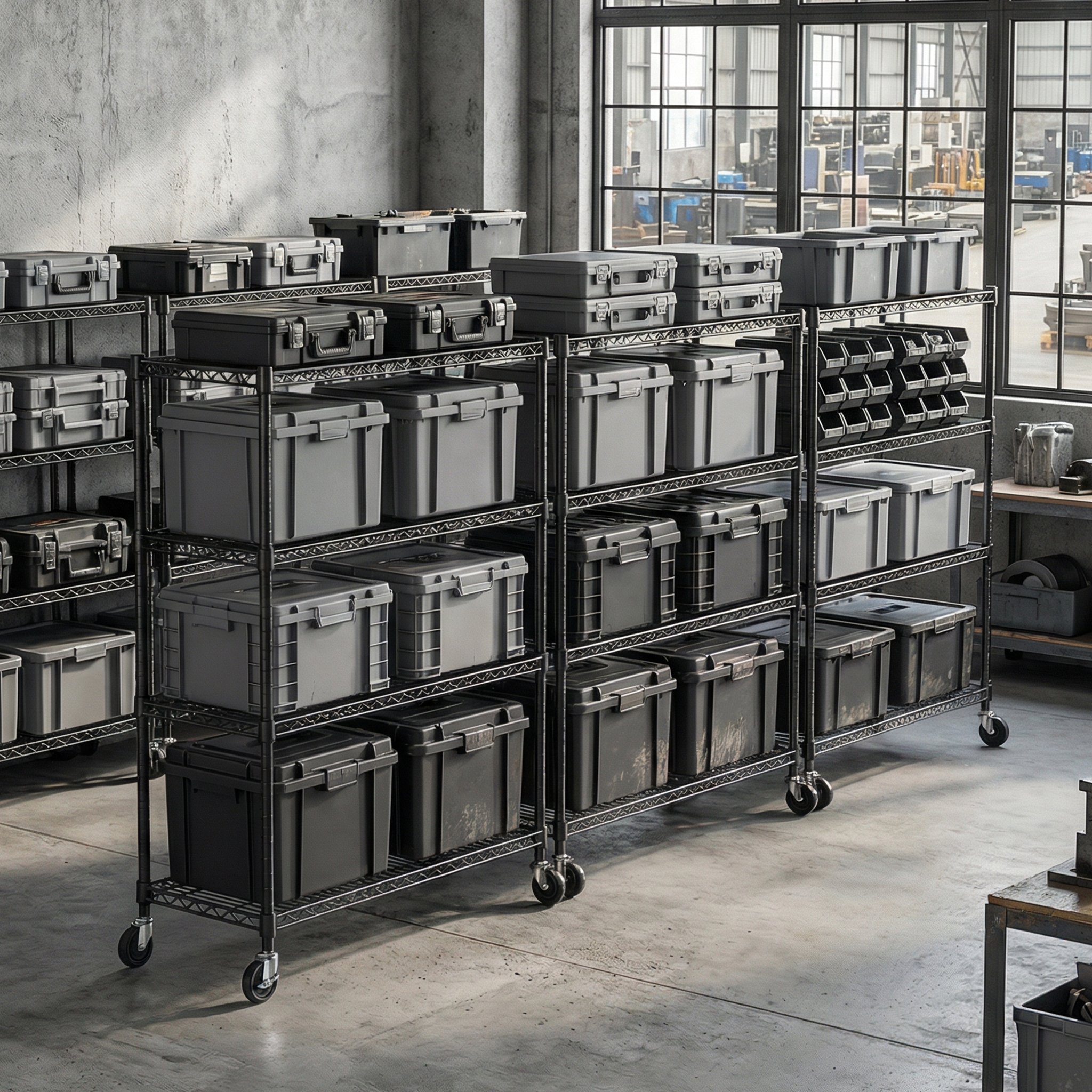 176 LBS Industrial Metal 4 Tier Shelving For Garage, Pantry, Warehouse, Basement Utility Room, Storage Rack Metal Shelving Unit, Shelf Organizer, Black 23.6  D X 53.2  W X 73.6  H