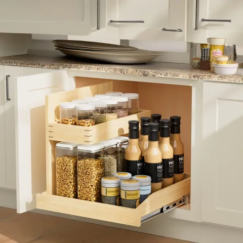 Under Sink Organizers And Storage 19 W X 21 D, 2 Tier Pull