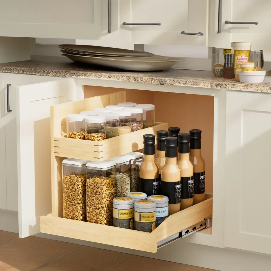 Under Sink Organizers And Storage 19 W X 21 D, 2 Tier Pull