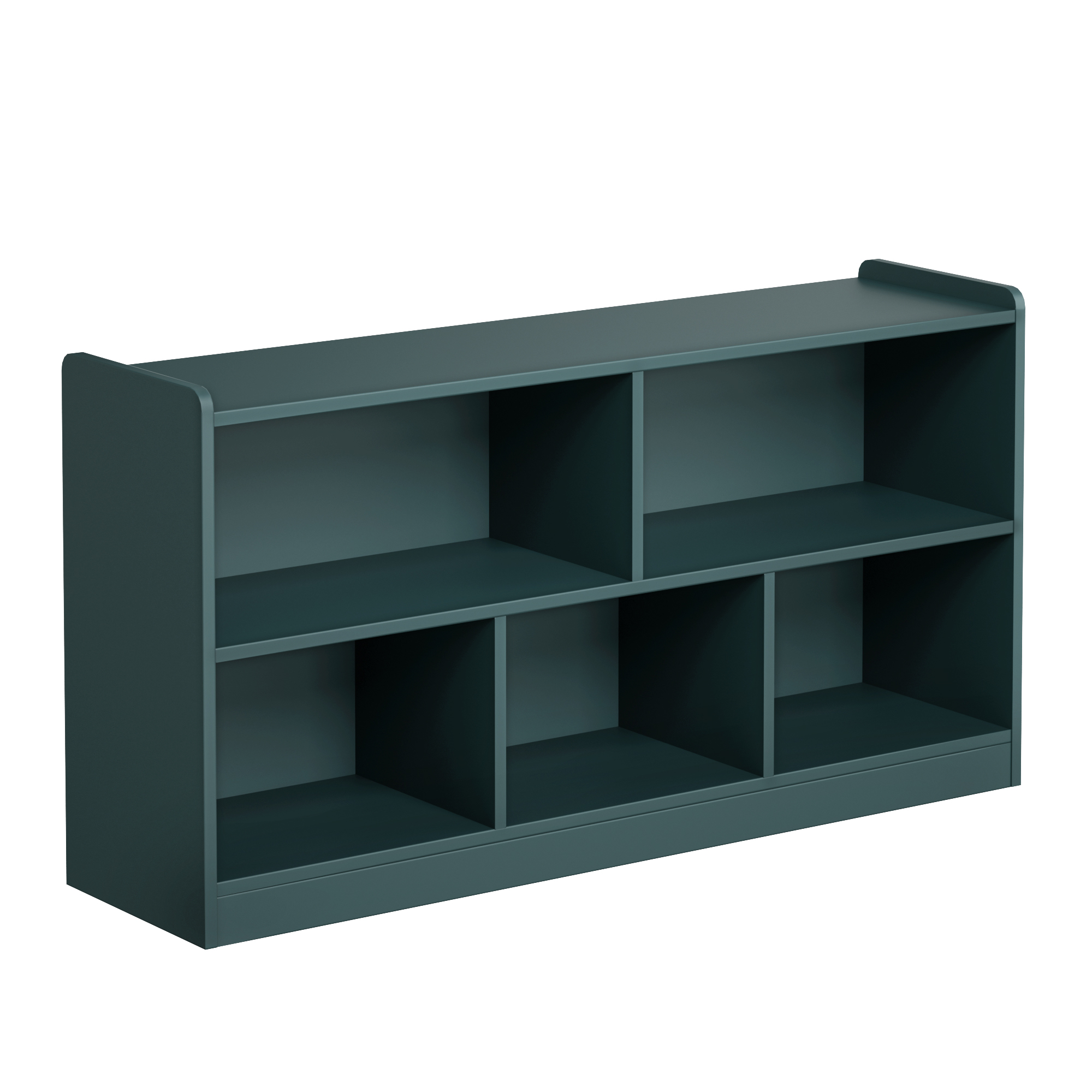 Wooden Storage Cabinet With 5 Sections, Montessori Kids Bookshelf And Toy Organizer For Nursery, Playroom & Classroom
