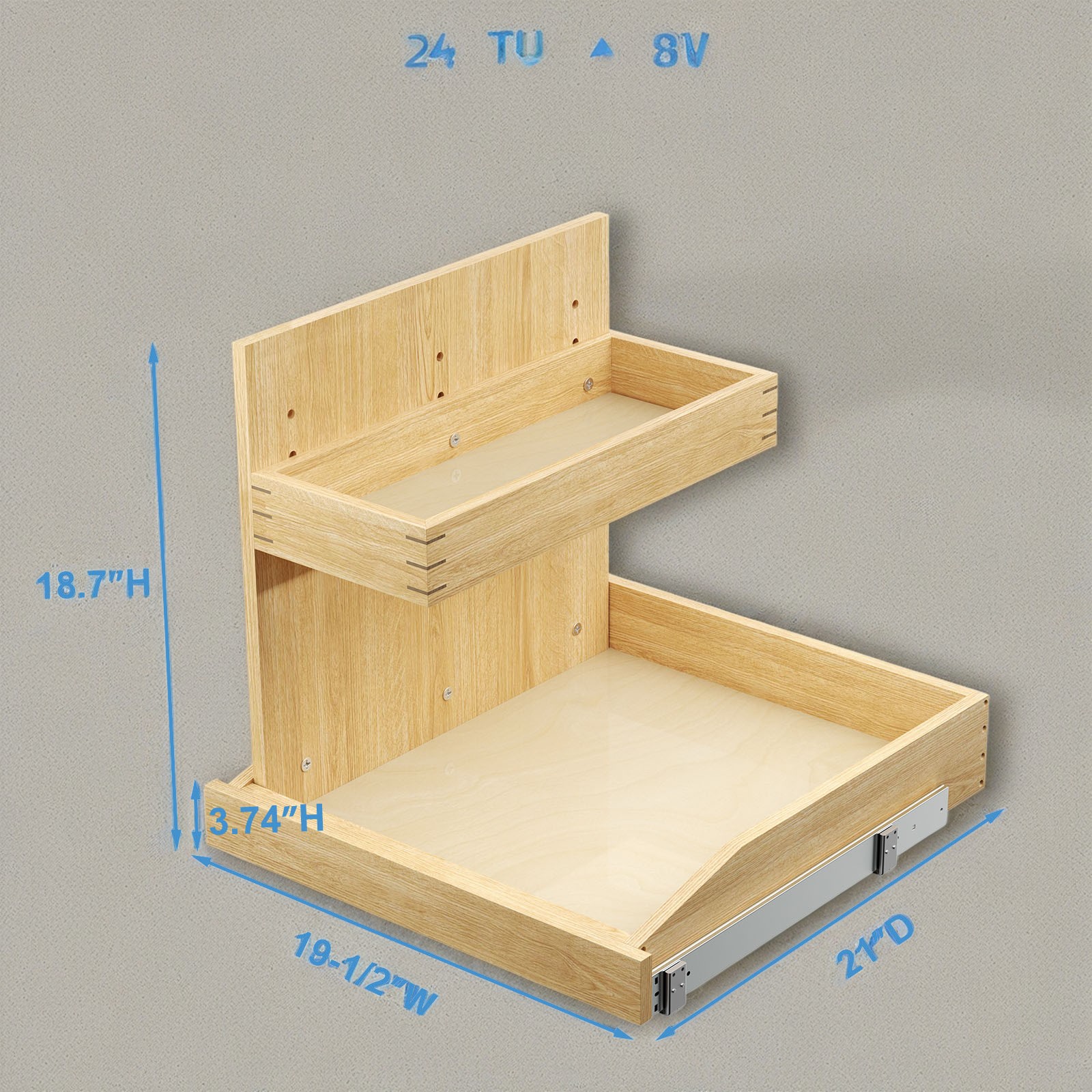 Under Sink Organizers And Storage 19  W X 21  D, 2 Tier Pull Out Cabinet Organizer With Hard Close, Adjustable Pull Out Cabinet Organizer With U Bracket For Bathroom Kitchen Left