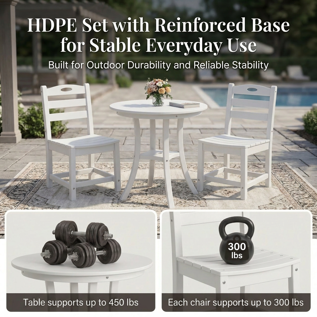 HDPE Outdoor Bistro Set, picture 4 of 5
