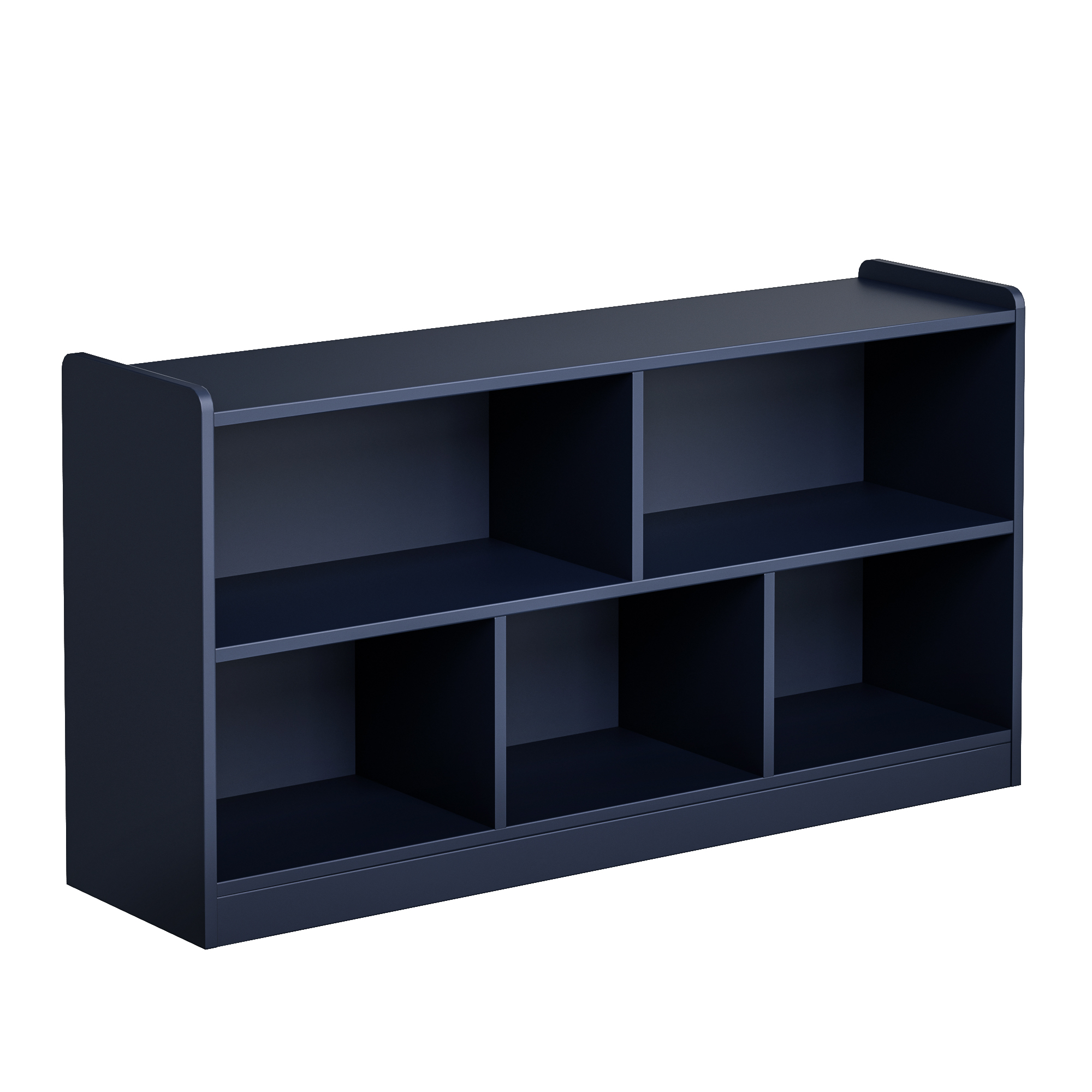 Wooden Storage Cabinet With 5 Sections, Montessori Kids Bookshelf And Toy Organizer For Nursery, Playroom & Classroom