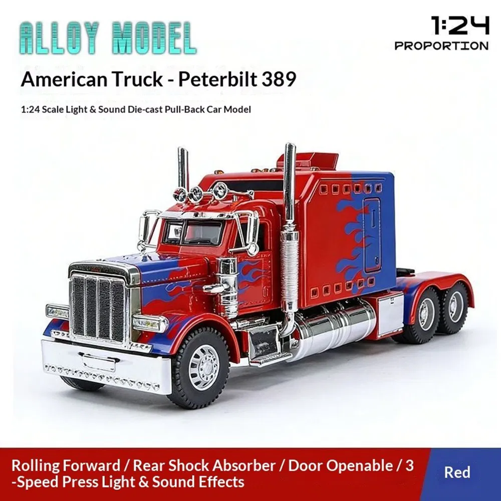 Semi Truck Toys For Boy Heavy Trucks,Metal Diecast Trucks Model Pull Back Cars With Light And Sound,Truck And Trailer Toys For Boys,Toy Trucks For Boys Age 4-8