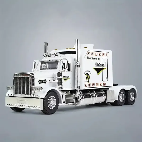 Semi Truck Toys For Boy Heavy Trucks,Metal Diecast Trucks Model Pull Back Cars With Light And Sound,Truck And Trailer Toys For Boys,Toy Trucks For Boys Age 4-8