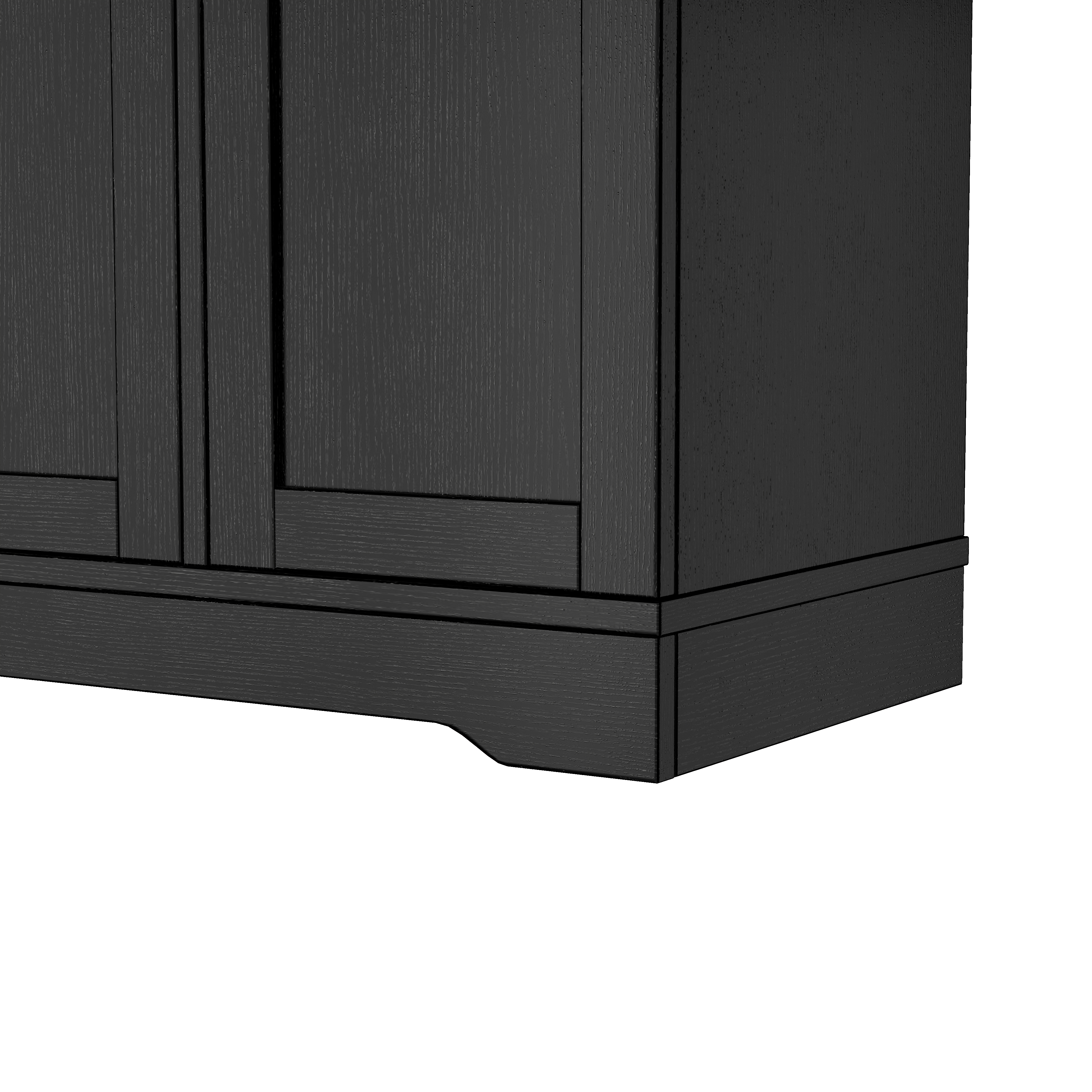 Trexm Multi-functional Sideboard With Extendable Dining Table_voghion.com
