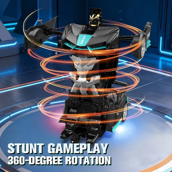 Transforming Car Robot, One-Button Deformation R Or C Toy Car, 1-18 Scale 360' Rotating Drifting, Toys Suitable For Kids Over 3 Years Old, Educational Toys, Children's Day Gift, Birthday