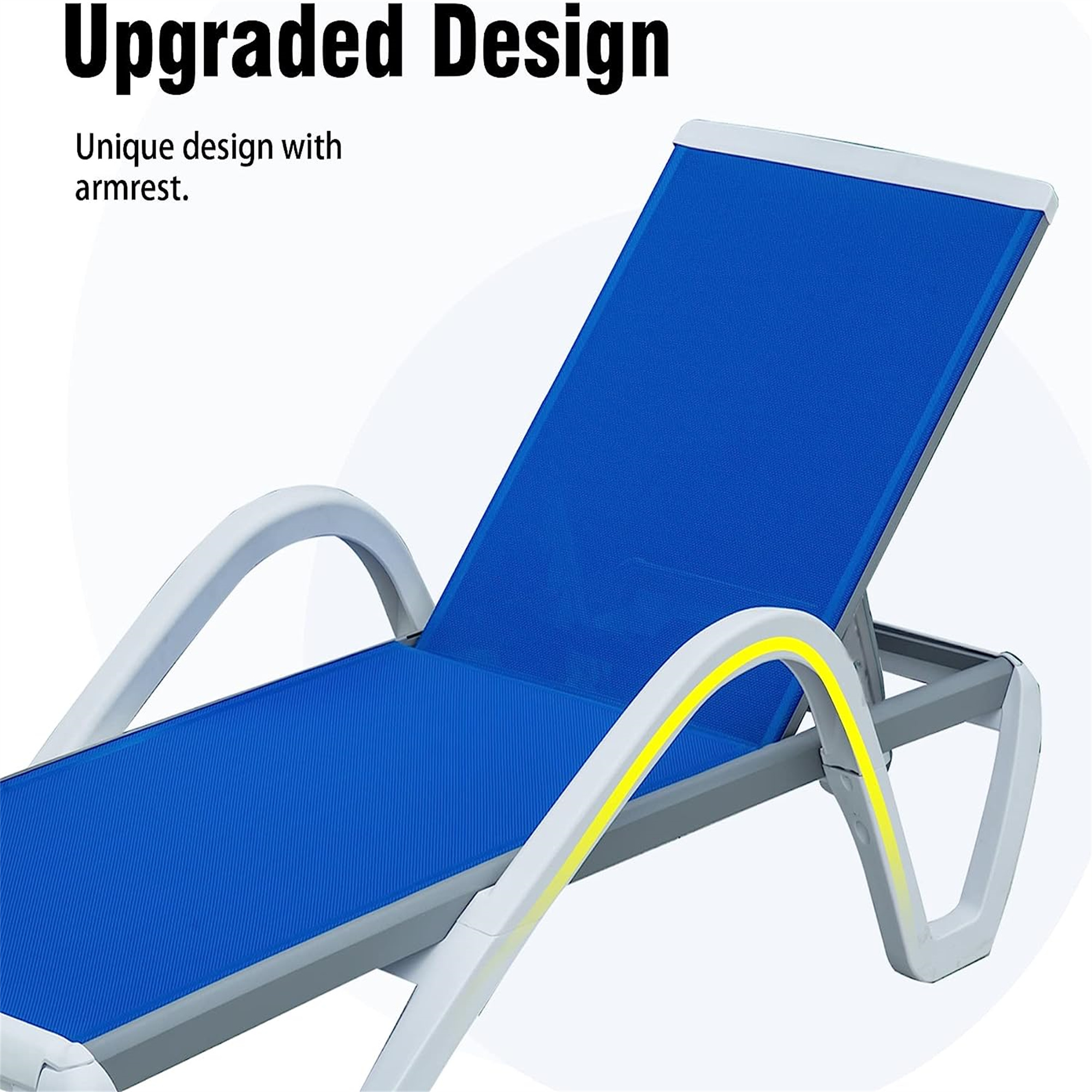 Adjustable Aluminum Patio Chaise Lounge, picture 4 of 4