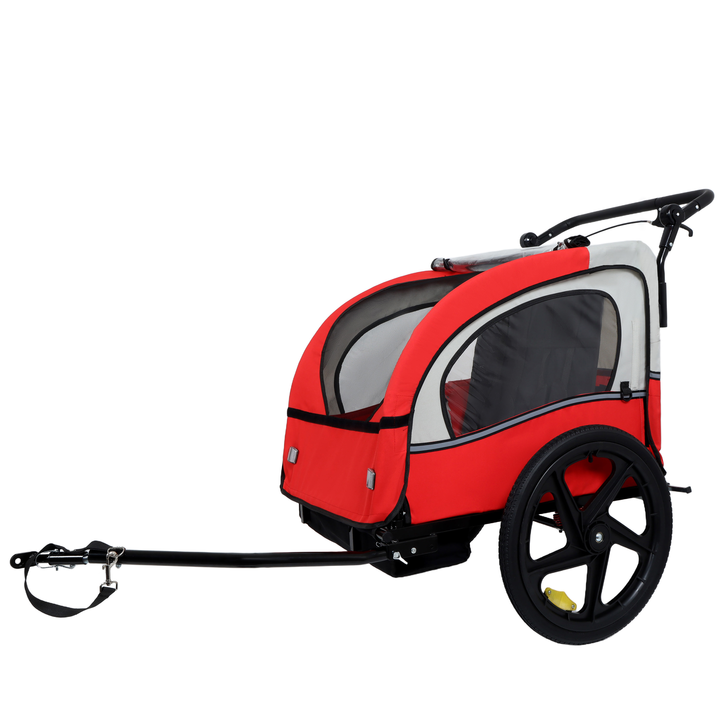 2-in-1 Double 2 Seat With 5-point Safety Harnesses Bicycle Bike Trailer Jogger... 4