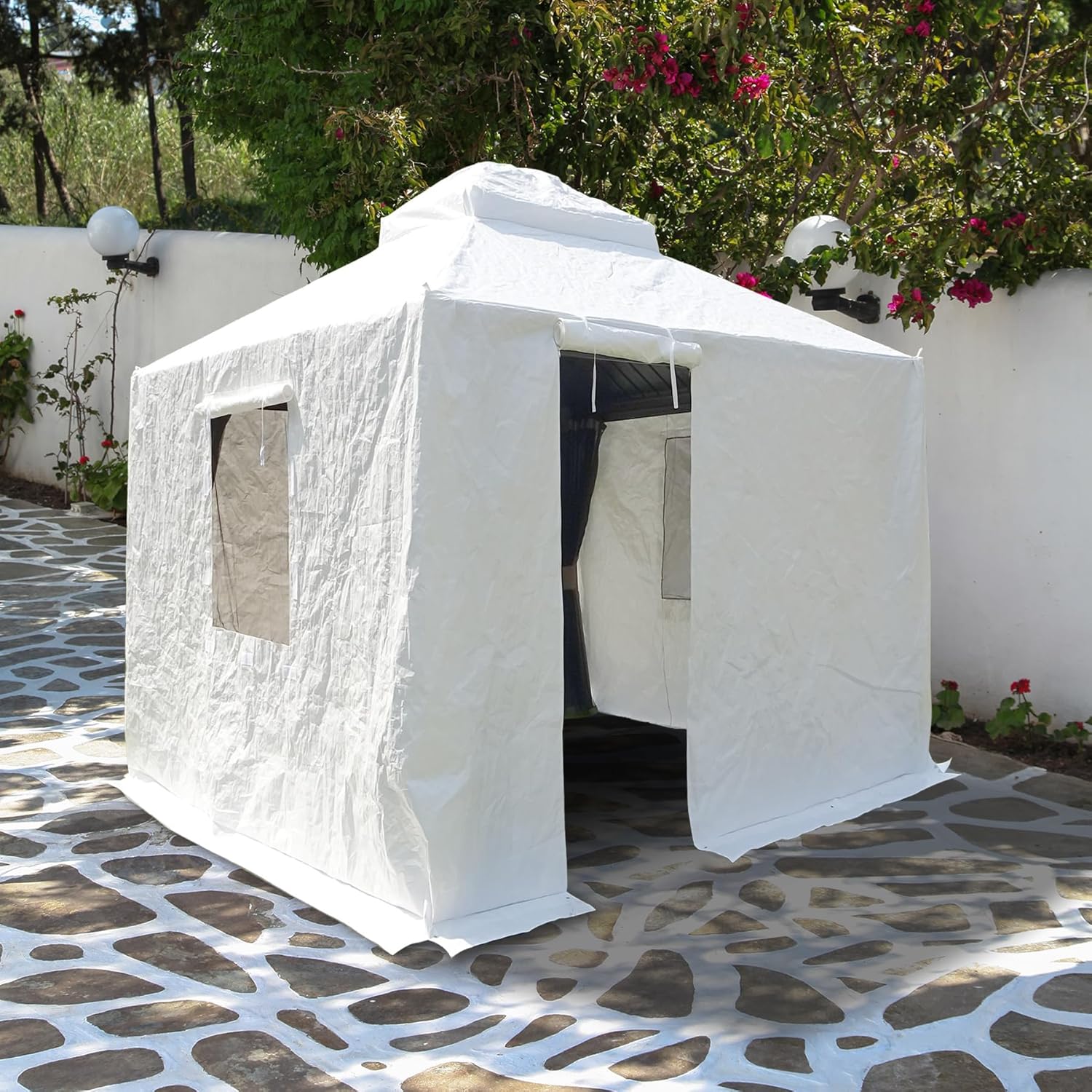Gazebo Cover For 8 X 8 Metal Patio Gazebo, White - Image 1