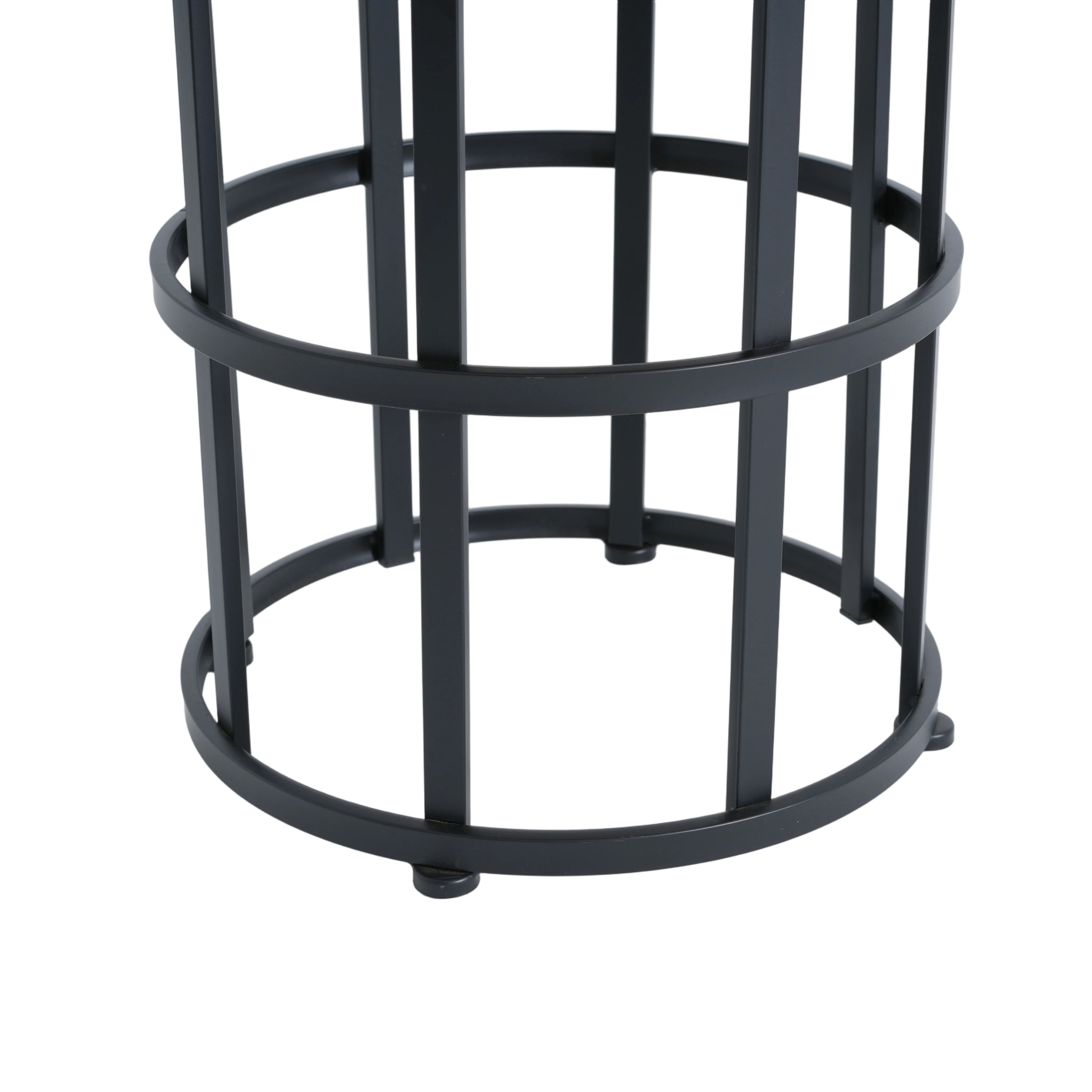 Ceramic Tile Side Table With Powder Coated Iron Frame - Lightweight & Weatherproof Patio Accent_voghion.com