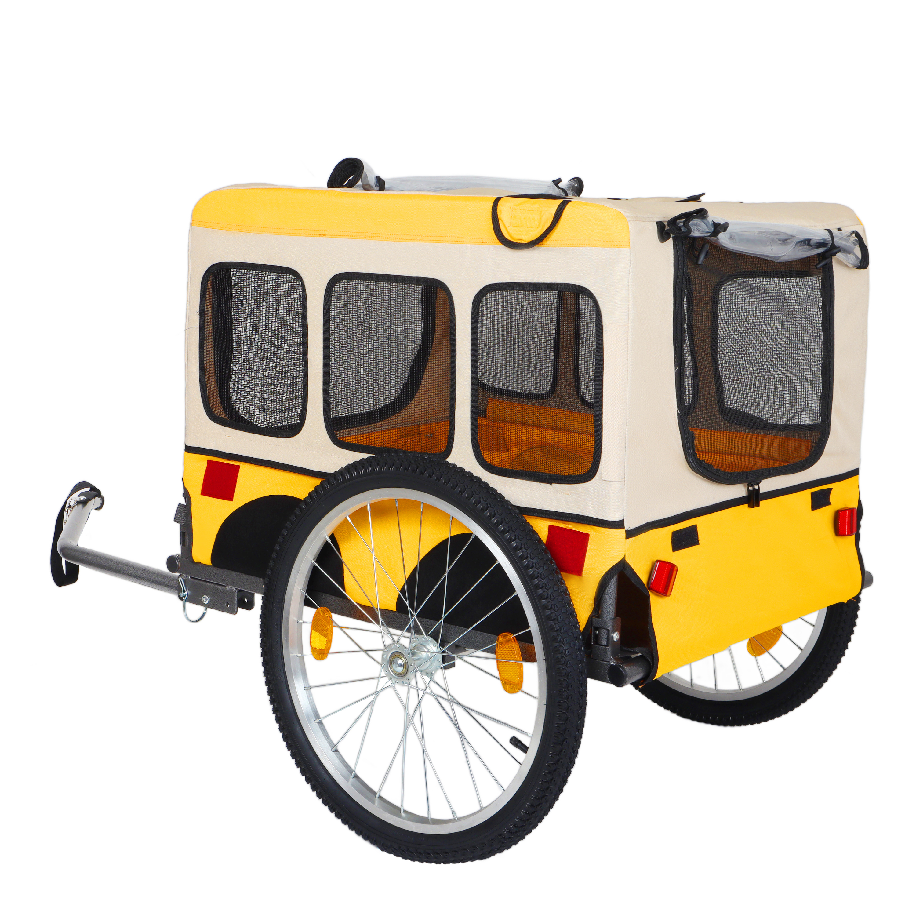 Large Folding Bike Trailer For Dogs - 20x2 1 8 Inches Wheels, Heavy-Duty Steel... 5