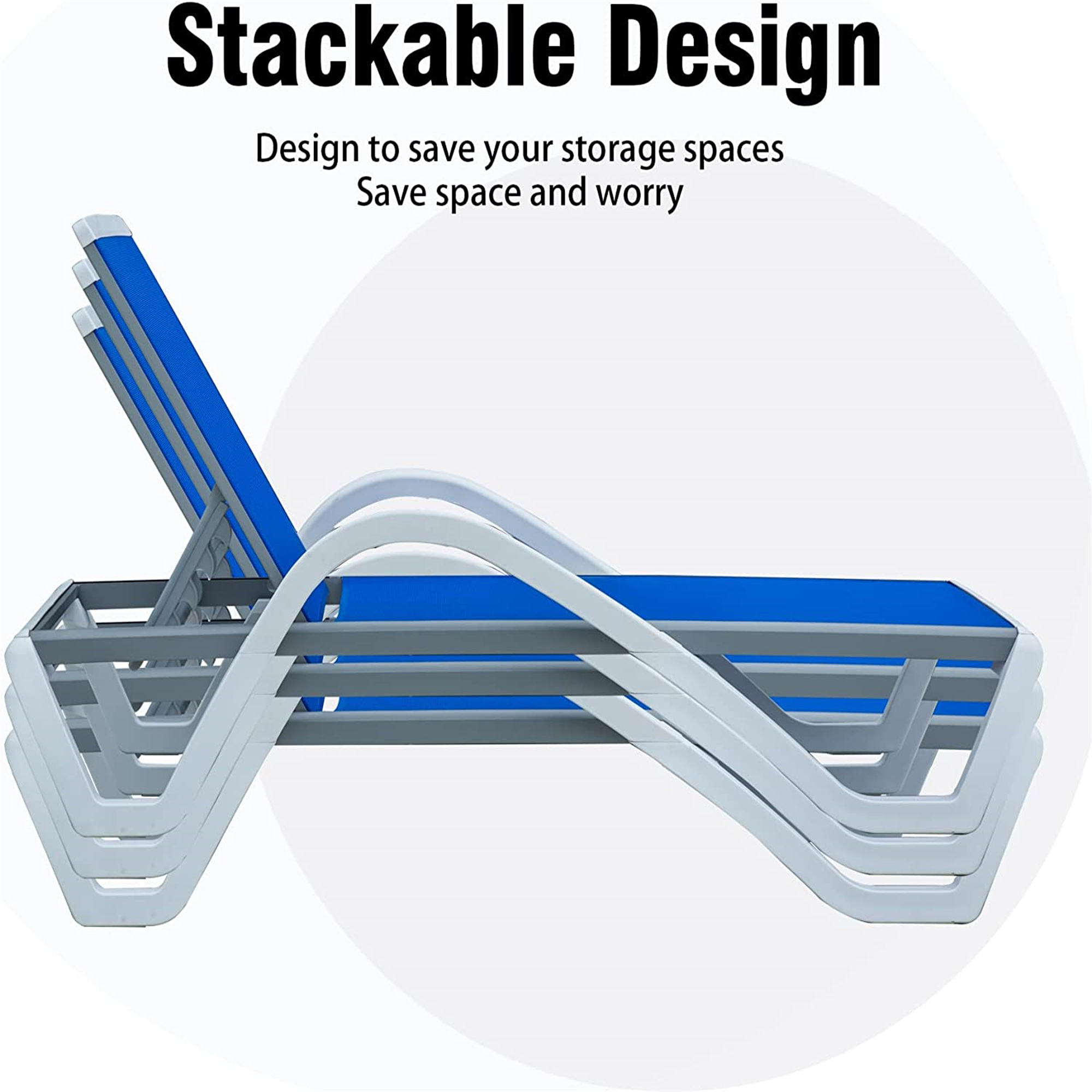 Adjustable Aluminum Patio Chaise Lounge, picture 3 of 4