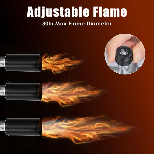 180,000 BTU Propane Weed Torch Heavy Duty Weed Burner Flame Weeder With 10FT Hose Piezo Ignition Adjustable Flame Control For Weeds Ice Snow Asphalt Fire Starting Propane Tank Not Included — foto 5