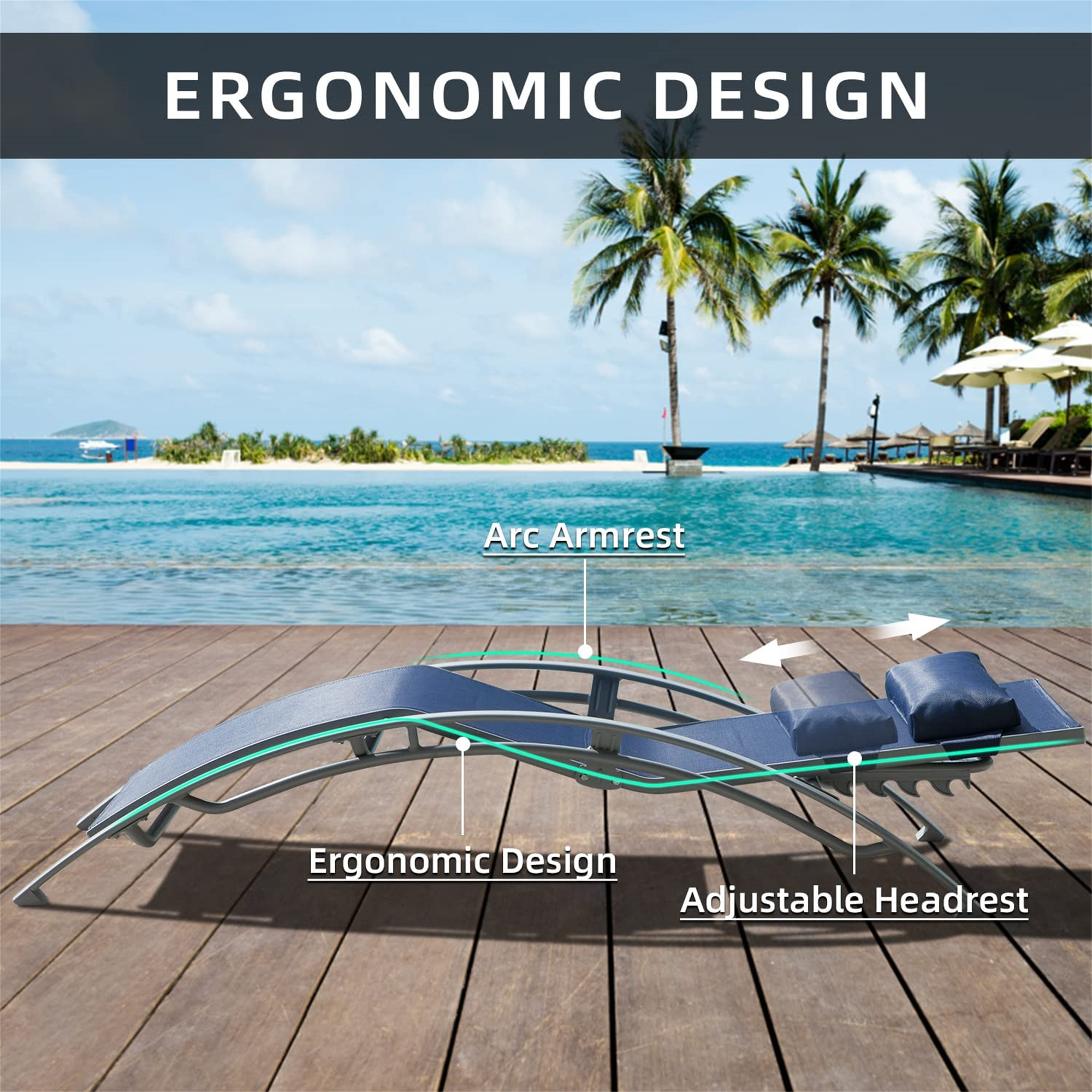 Aluminum Chaise Lounge Set, picture 3 of 4