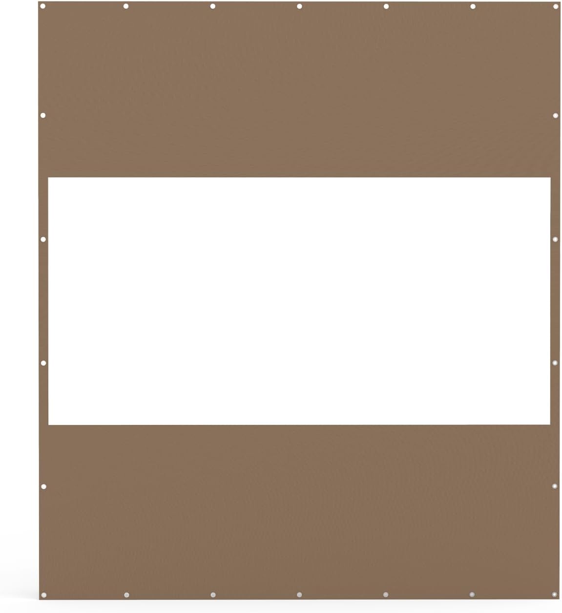 Heavy Duty Outdoor Clear Panel Curtain, 18 Oz Waterproof PVC Polyester Curtain, Weather Resistant & Tearproof For Patios, Gazebos, Pergolas, Privacy Screen  8 H X 7 W, Brown - Image 1