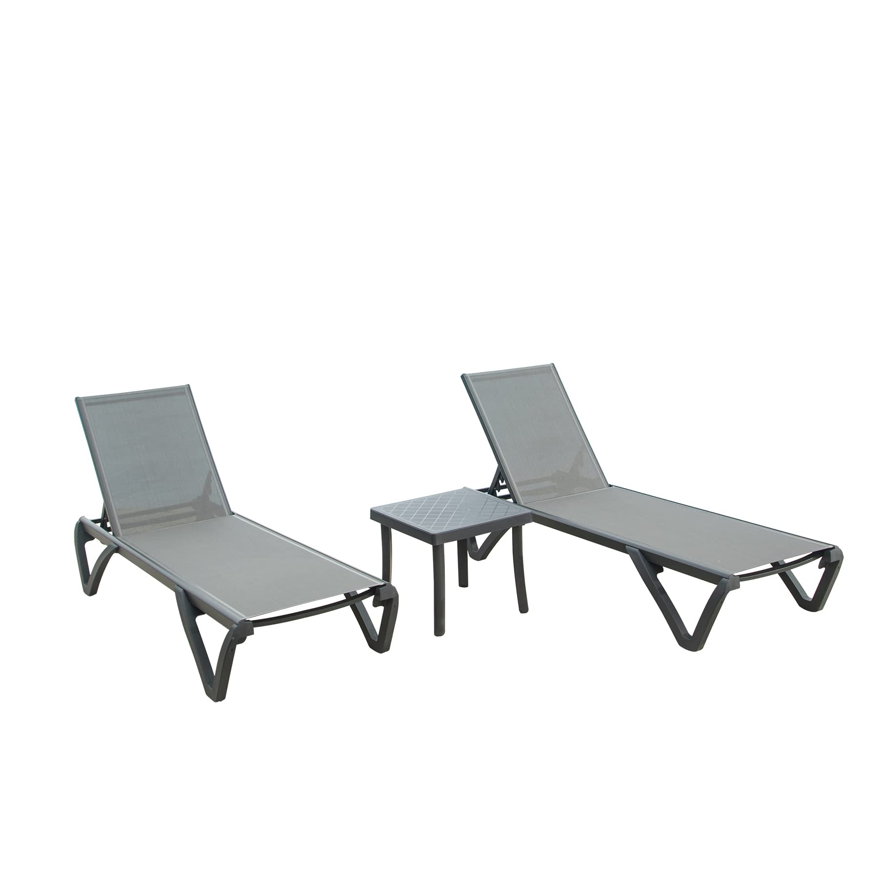 Aluminum Patio Chaise Lounge Set