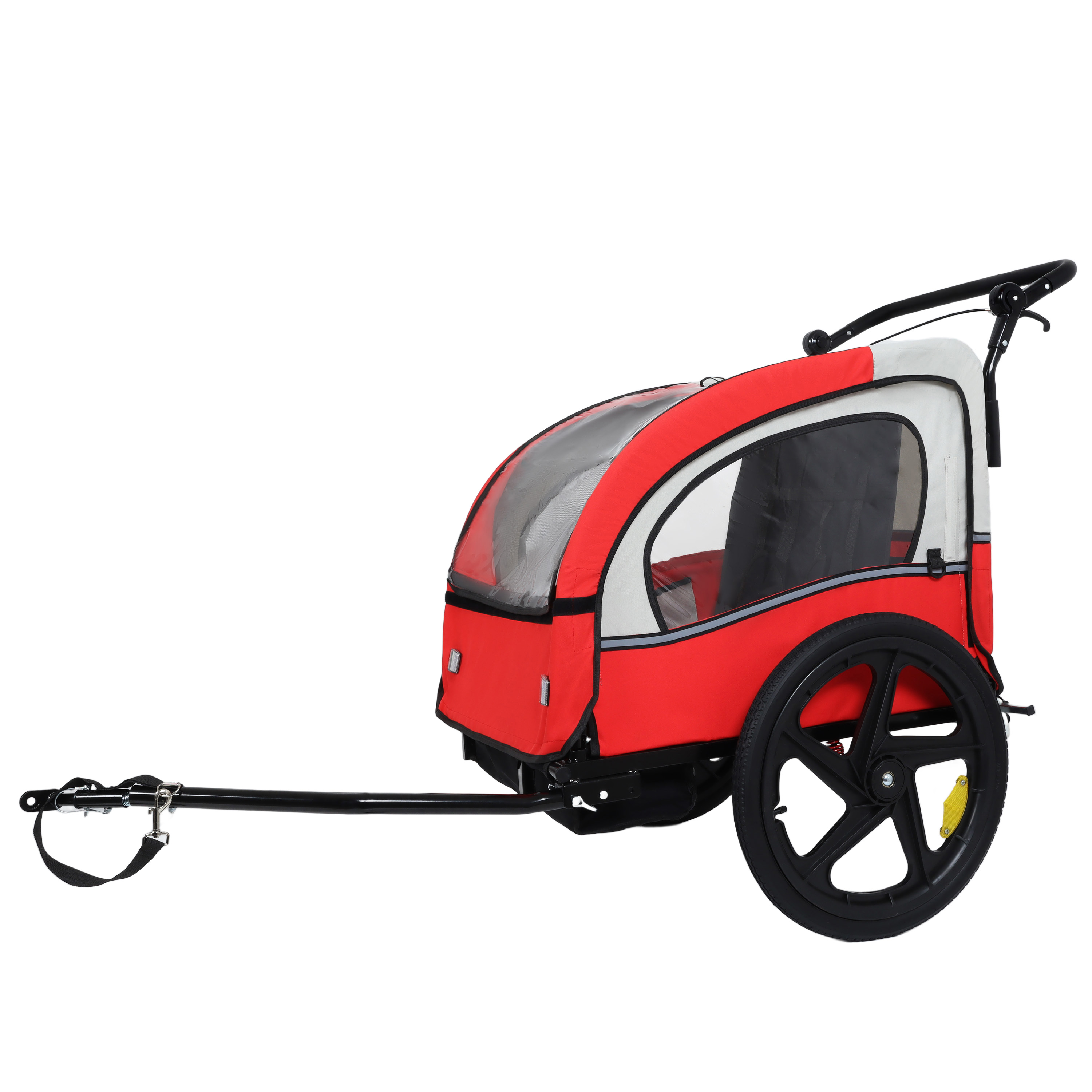 2-in-1 Double 2 Seat With 5-point Safety Harnesses Bicycle Bike Trailer Jogger... 2