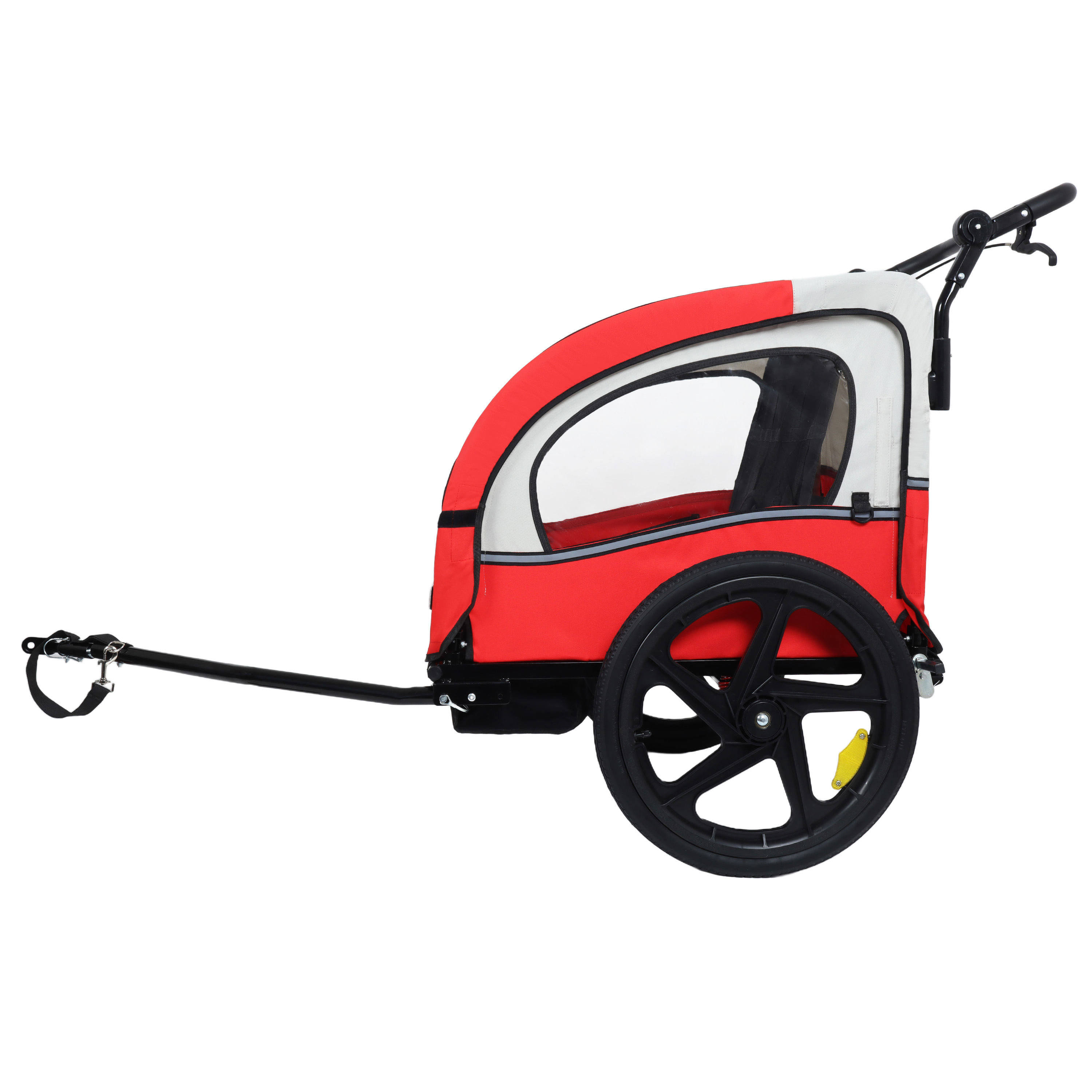 2-in-1 Double 2 Seat With 5-point Safety Harnesses Bicycle Bike Trailer Jogger... 5