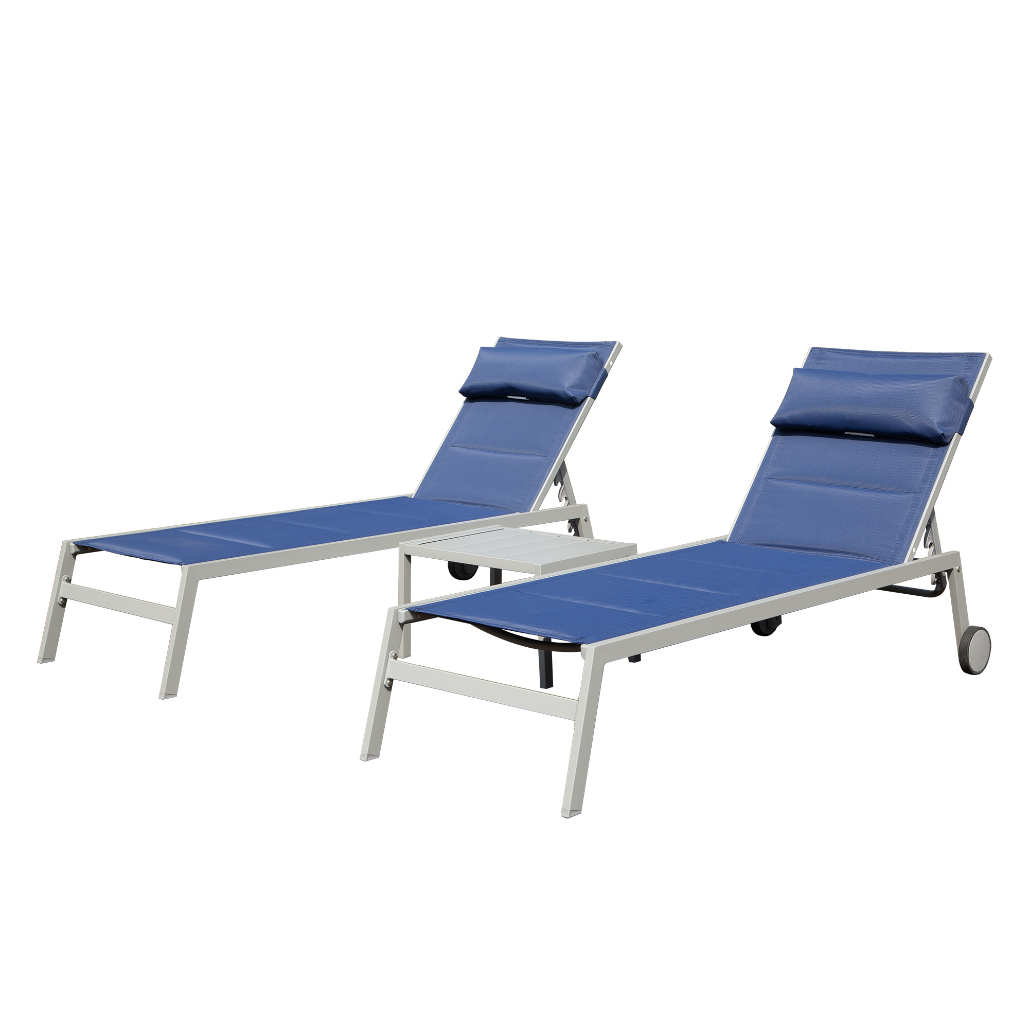 Aluminum Outdoor Chaise Lounge Set